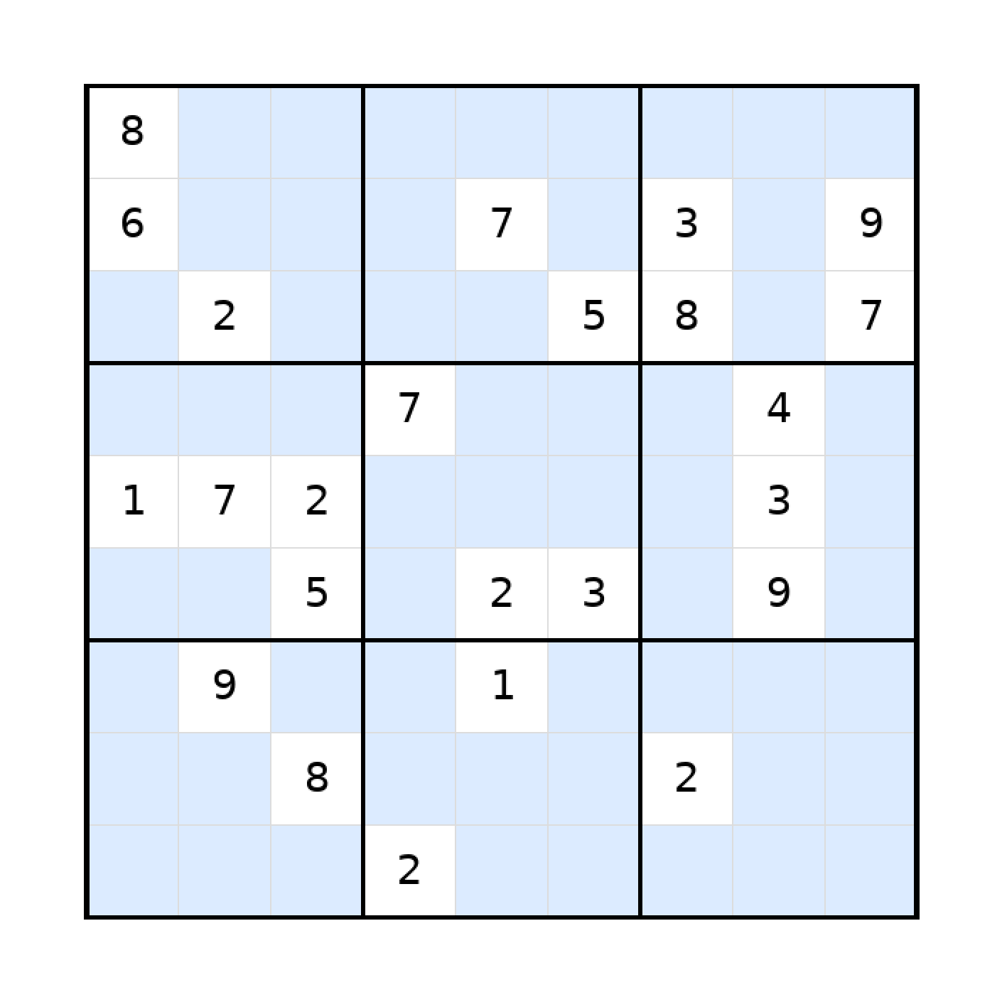 Sudoku-Rätsel Sudoku 9x9 (schwer) für Teenager aus der Kategorie Sudoku - kostenlos ausdrucken