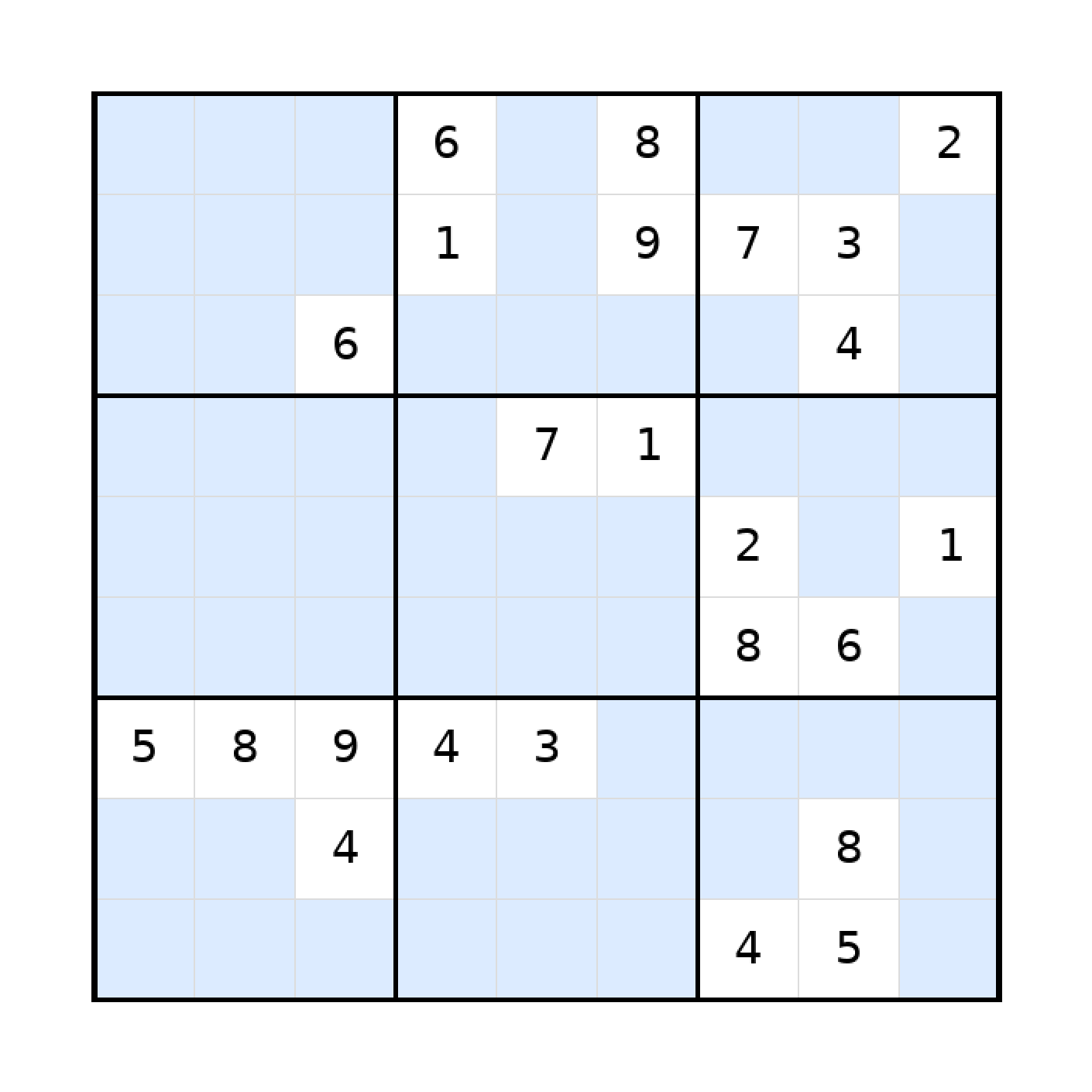 Sudoku-Rätsel Sudoku 9x9 (schwer) für Teenager aus der Kategorie Sudoku - kostenlos ausdrucken