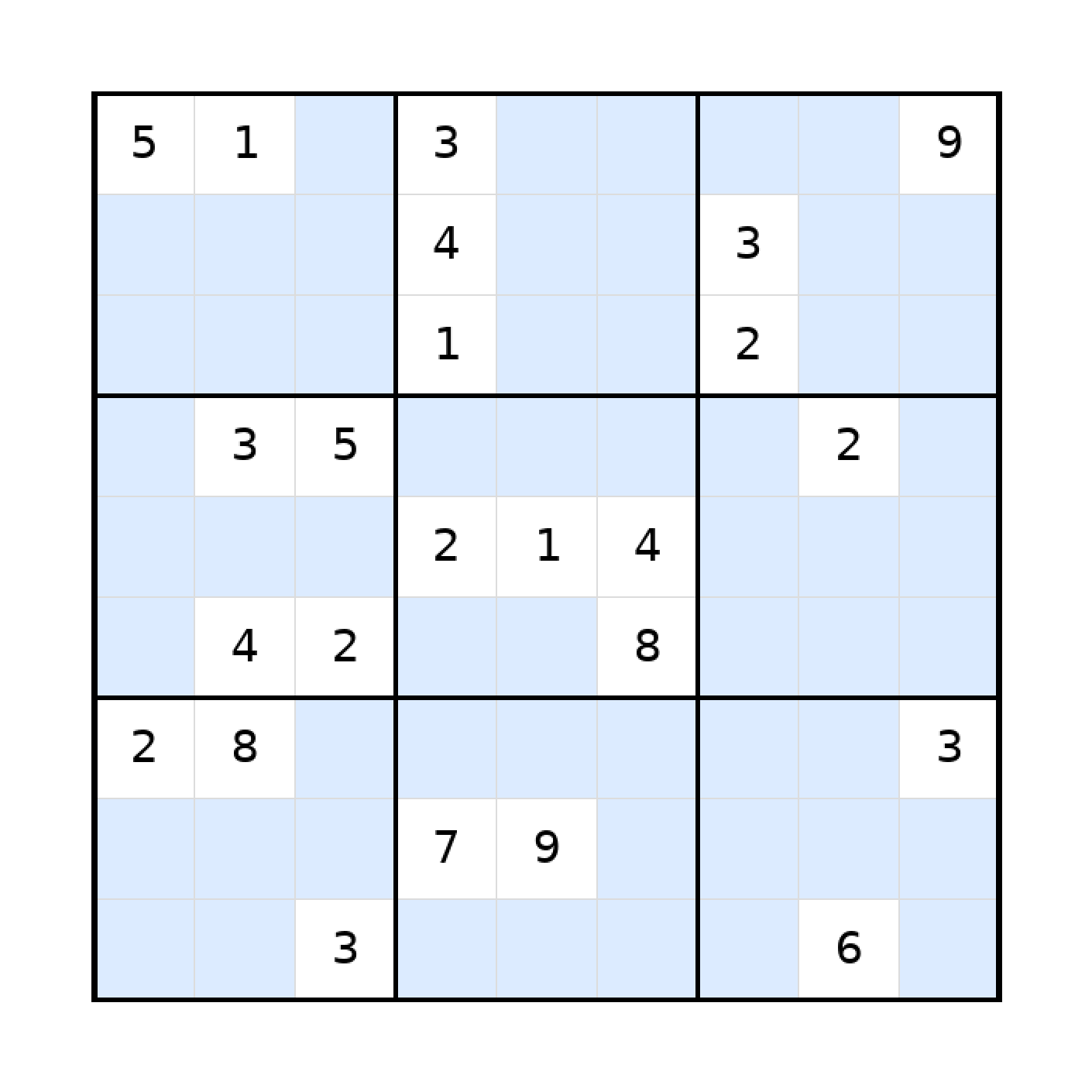 Sudoku-Rätsel Sudoku 9x9 (schwer) für Teenager aus der Kategorie Sudoku - kostenlos ausdrucken