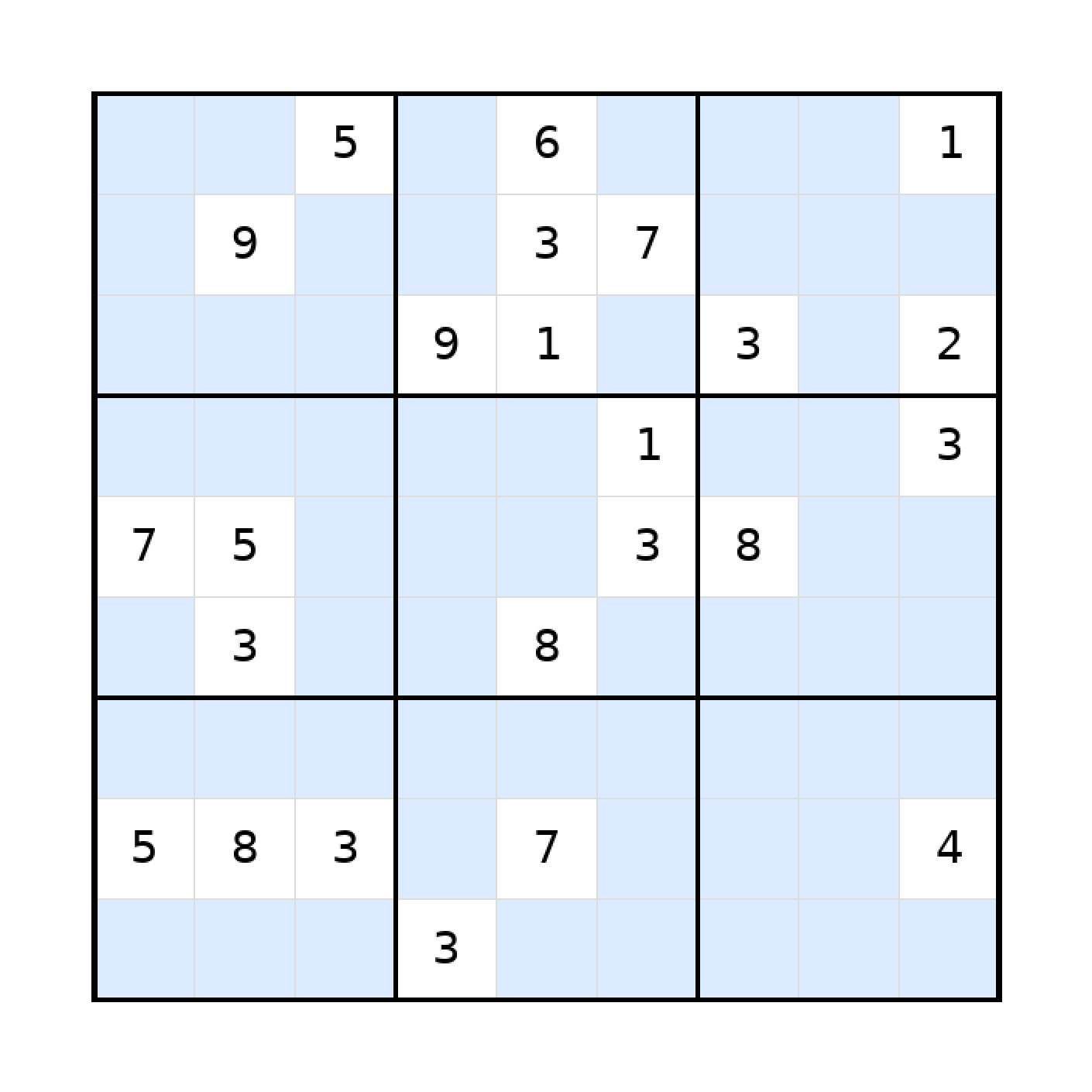 Sudoku-Rätsel Sudoku 9x9 (schwer) für Teenager aus der Kategorie Sudoku - kostenlos ausdrucken