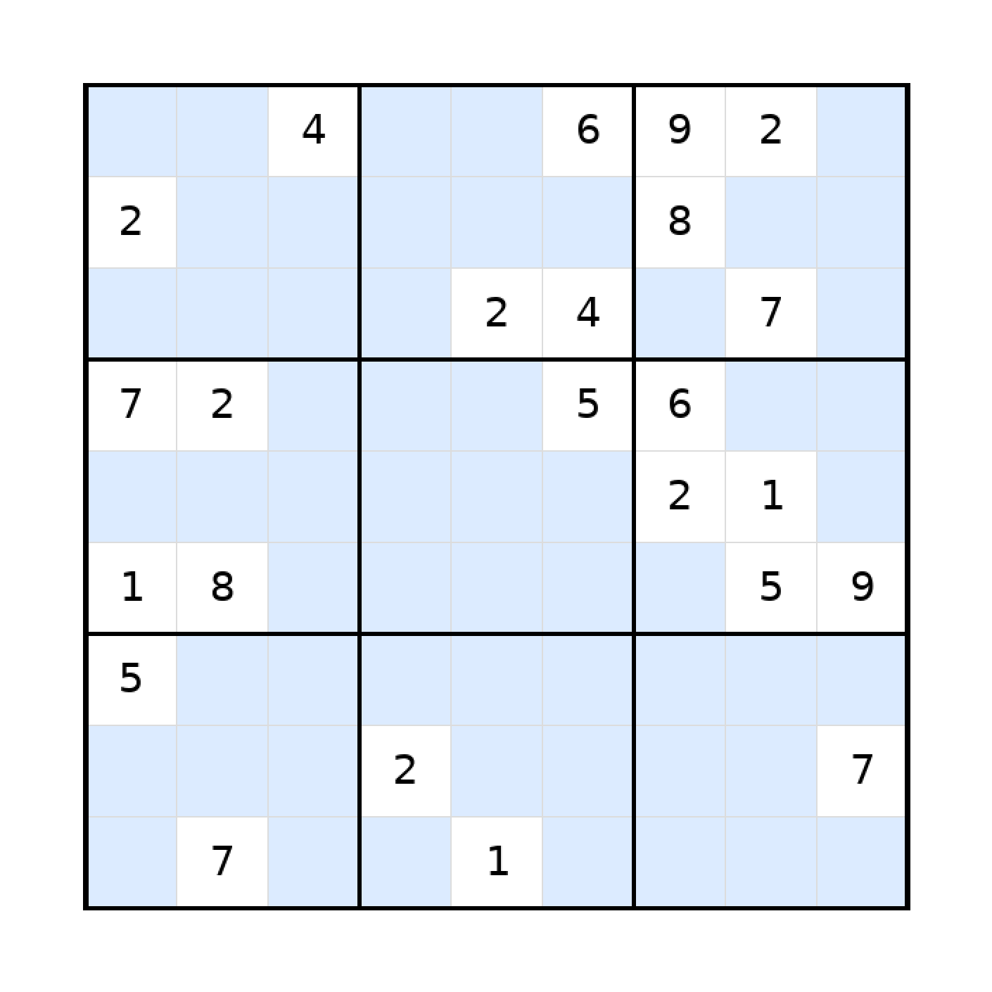 Sudoku-Rätsel Sudoku 9x9 (schwer) für Teenager aus der Kategorie Sudoku - kostenlos ausdrucken