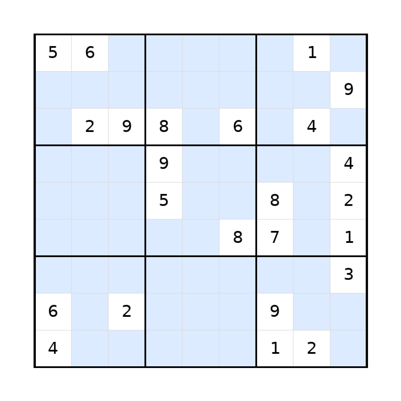 Sudoku-Rätsel Sudoku 9x9 (schwer) für Teenager aus der Kategorie Sudoku - kostenlos ausdrucken