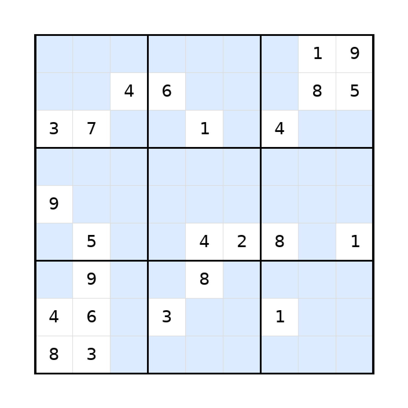 Sudoku-Rätsel Sudoku 9x9 (schwer) für Teenager aus der Kategorie Sudoku - kostenlos ausdrucken