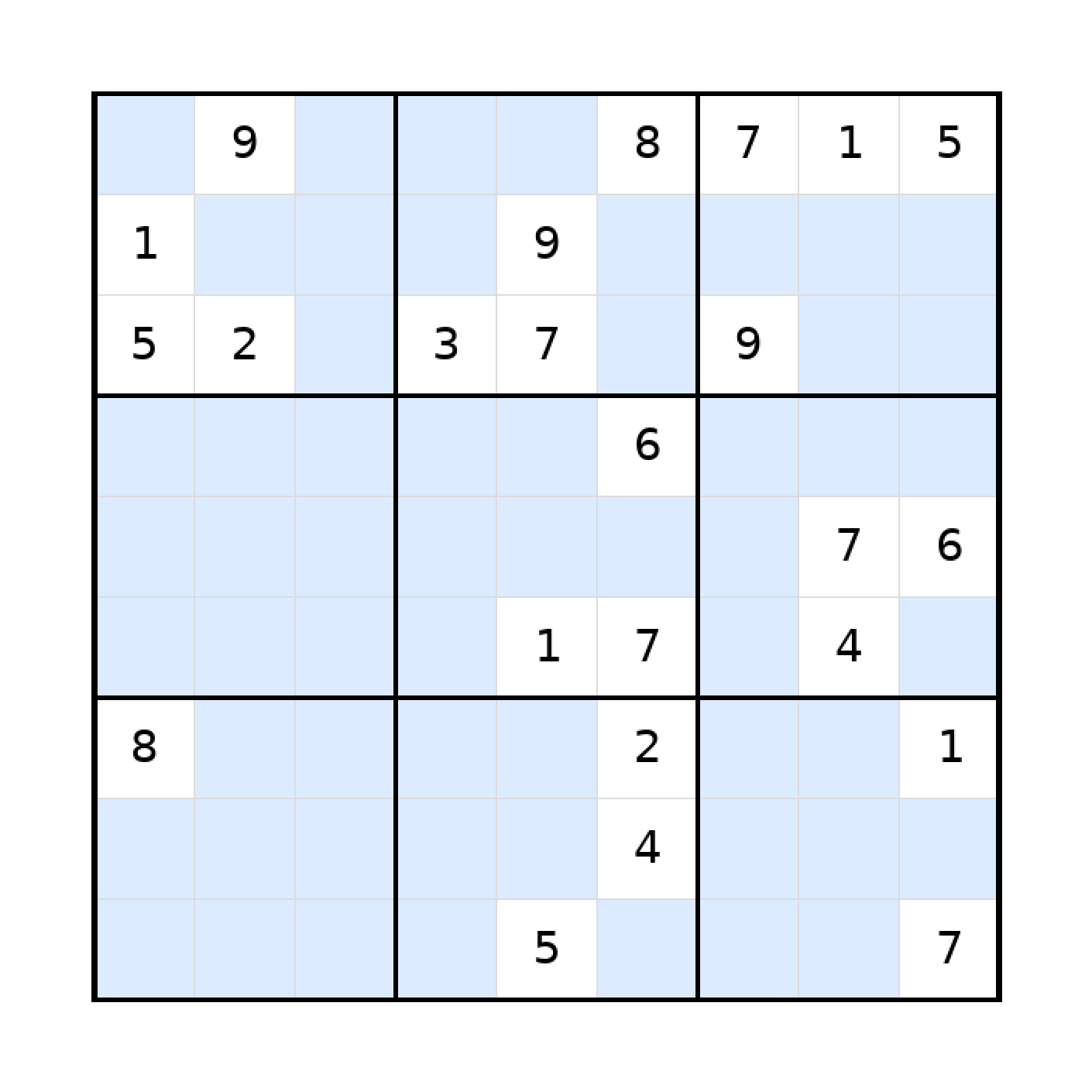 Sudoku-Rätsel Sudoku 9x9 (schwer) für Teenager aus der Kategorie Sudoku - kostenlos ausdrucken