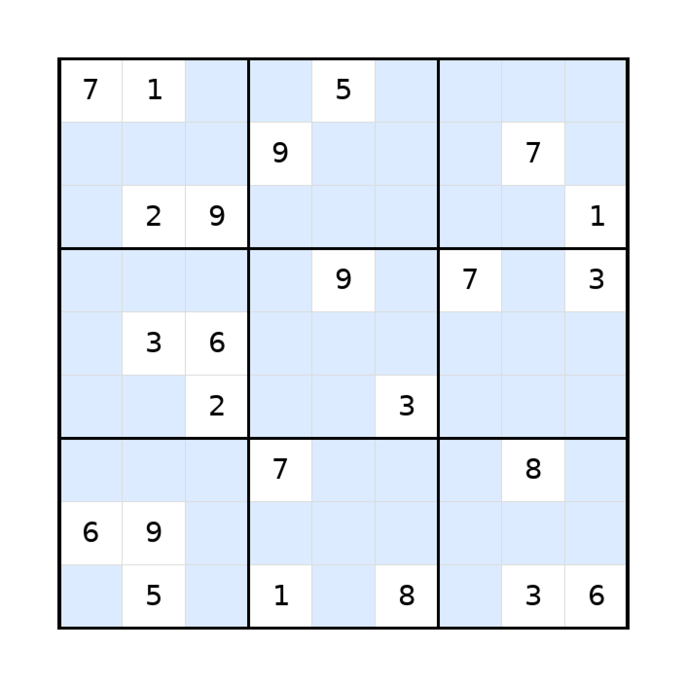 Sudoku-Rätsel Sudoku 9x9 (schwer) für Teenager aus der Kategorie Sudoku - kostenlos ausdrucken