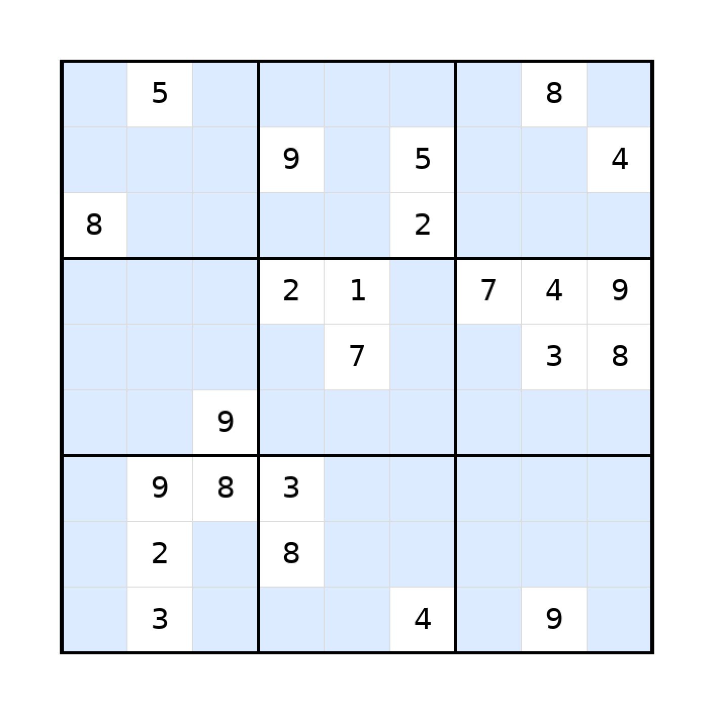 Sudoku-Rätsel Sudoku 9x9 (schwer) für Teenager aus der Kategorie Sudoku - kostenlos ausdrucken