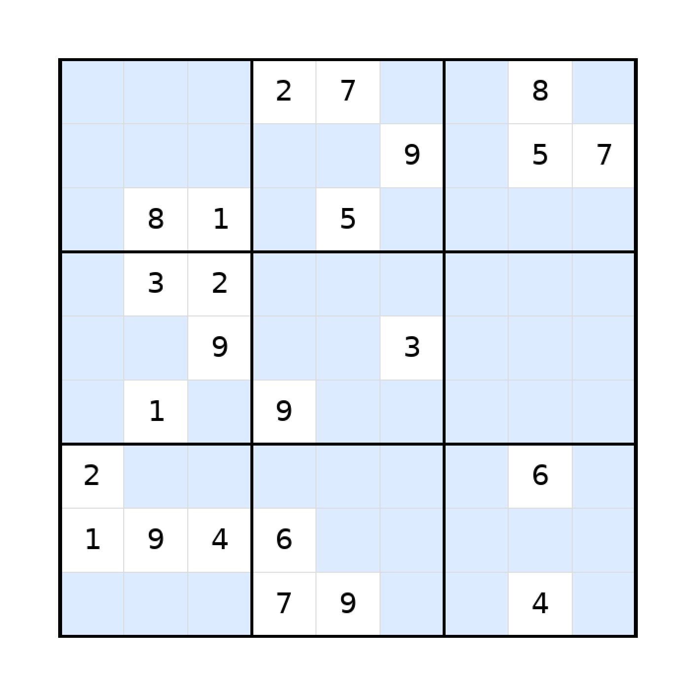 Sudoku-Rätsel Sudoku 9x9 (schwer) für Teenager aus der Kategorie Sudoku - kostenlos ausdrucken