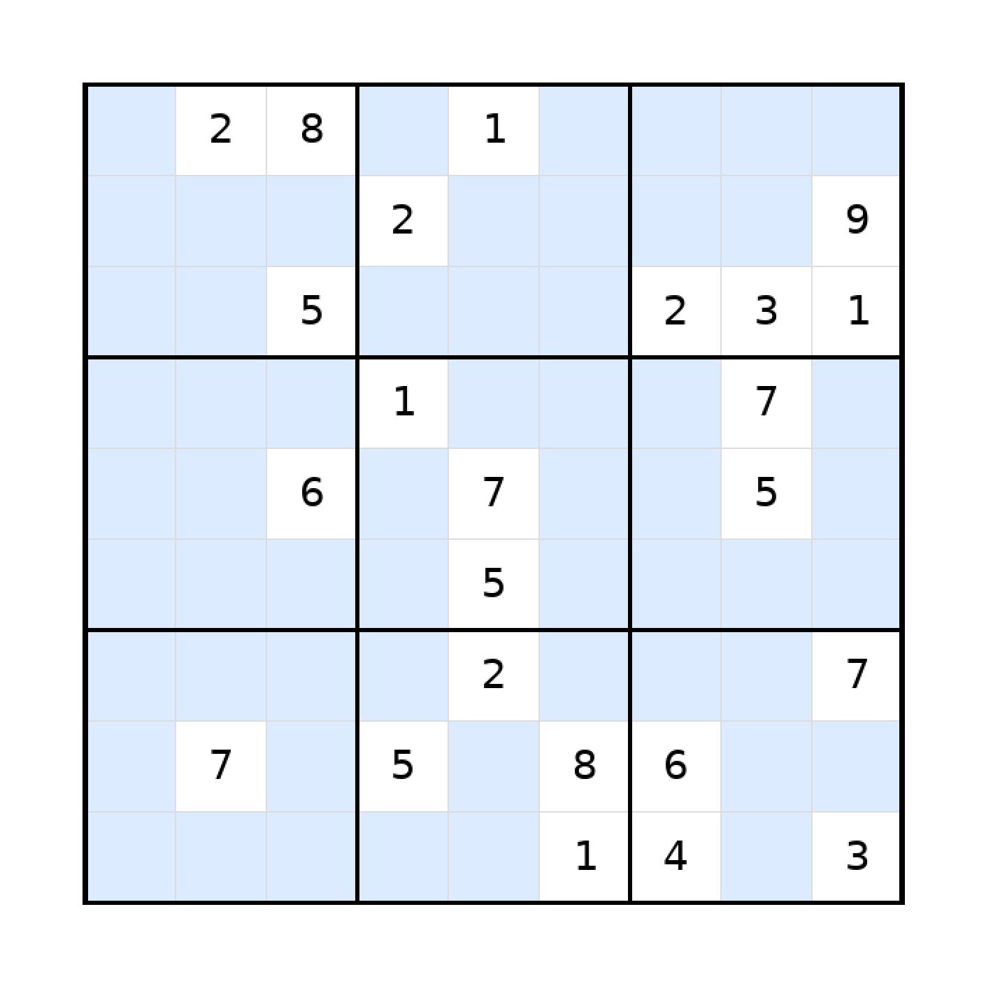 Sudoku-Rätsel Sudoku 9x9 (schwer) für Teenager aus der Kategorie Sudoku - kostenlos ausdrucken