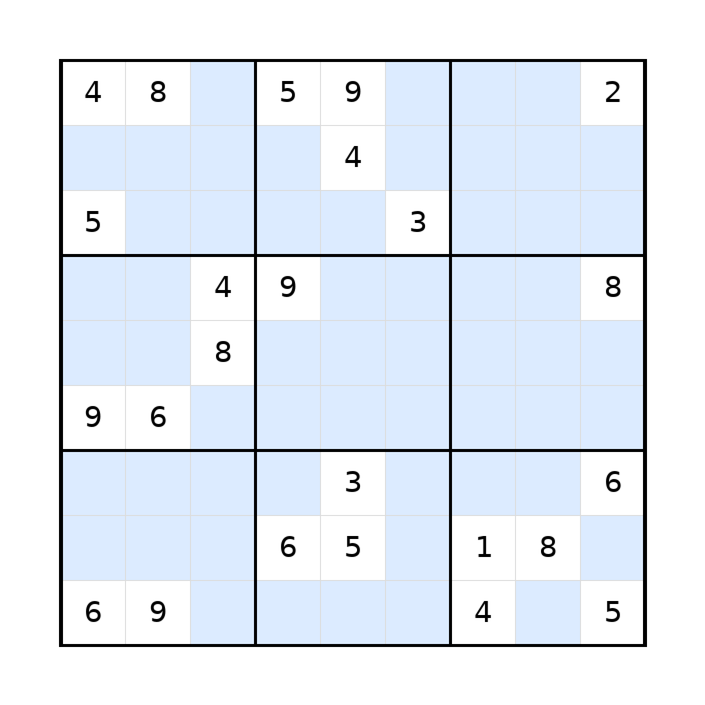 Sudoku-Rätsel Sudoku 9x9 (schwer) für Teenager aus der Kategorie Sudoku - kostenlos ausdrucken