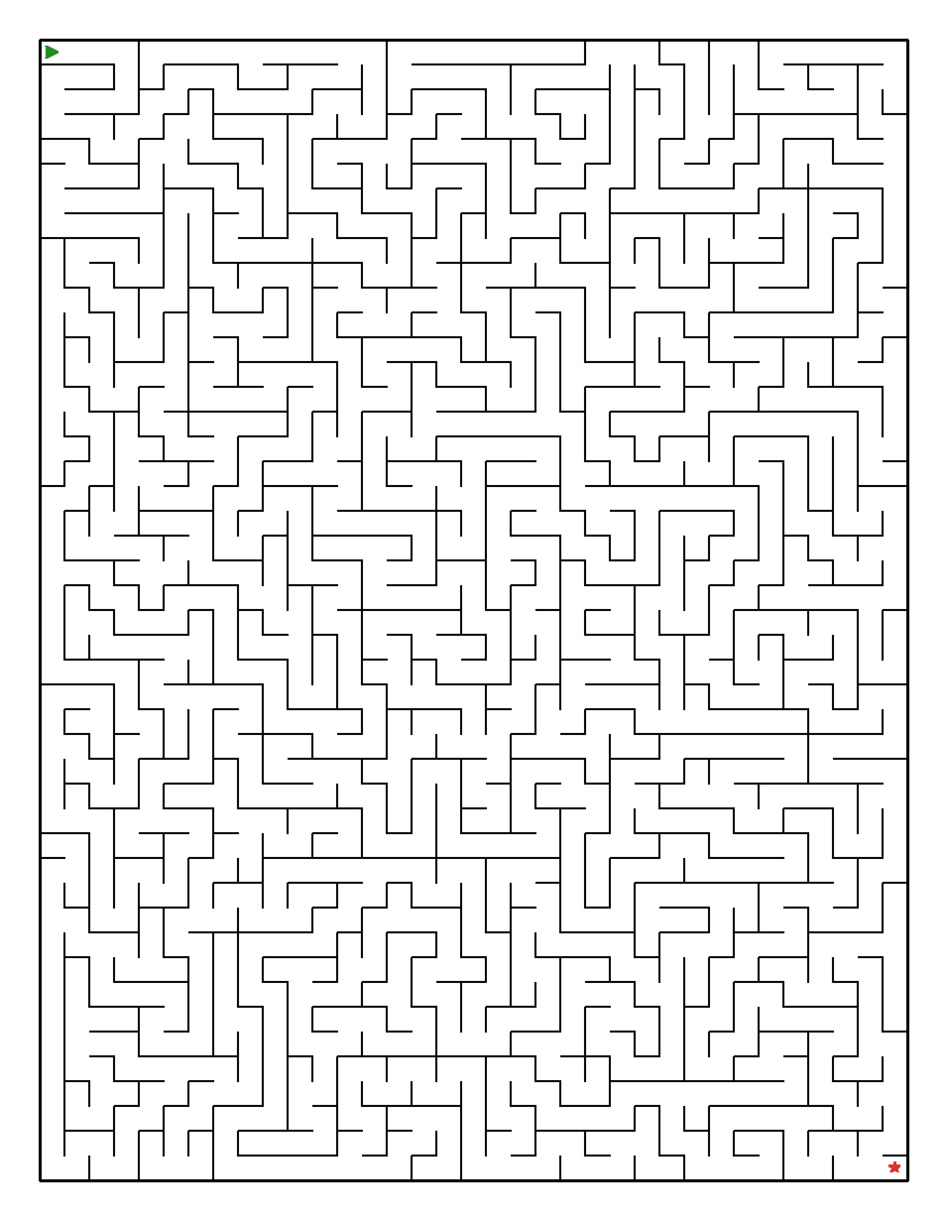 Labyrinth-Rätsel Labyrinth (leicht) für Erwachsene aus der Kategorie Labyrinth - kostenlos ausdrucken