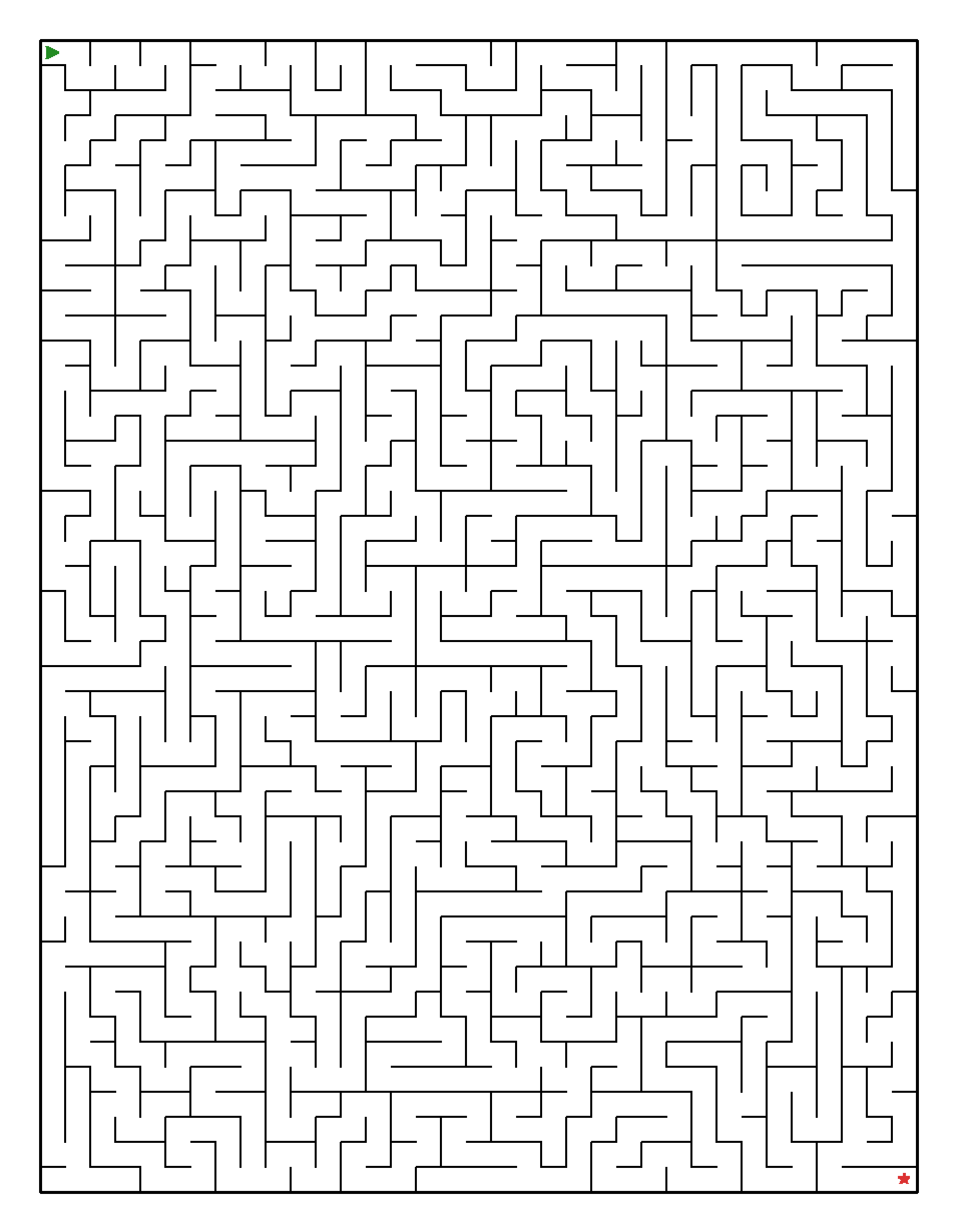 Labyrinth-Rätsel Labyrinth (leicht) für Erwachsene aus der Kategorie Labyrinth - kostenlos ausdrucken