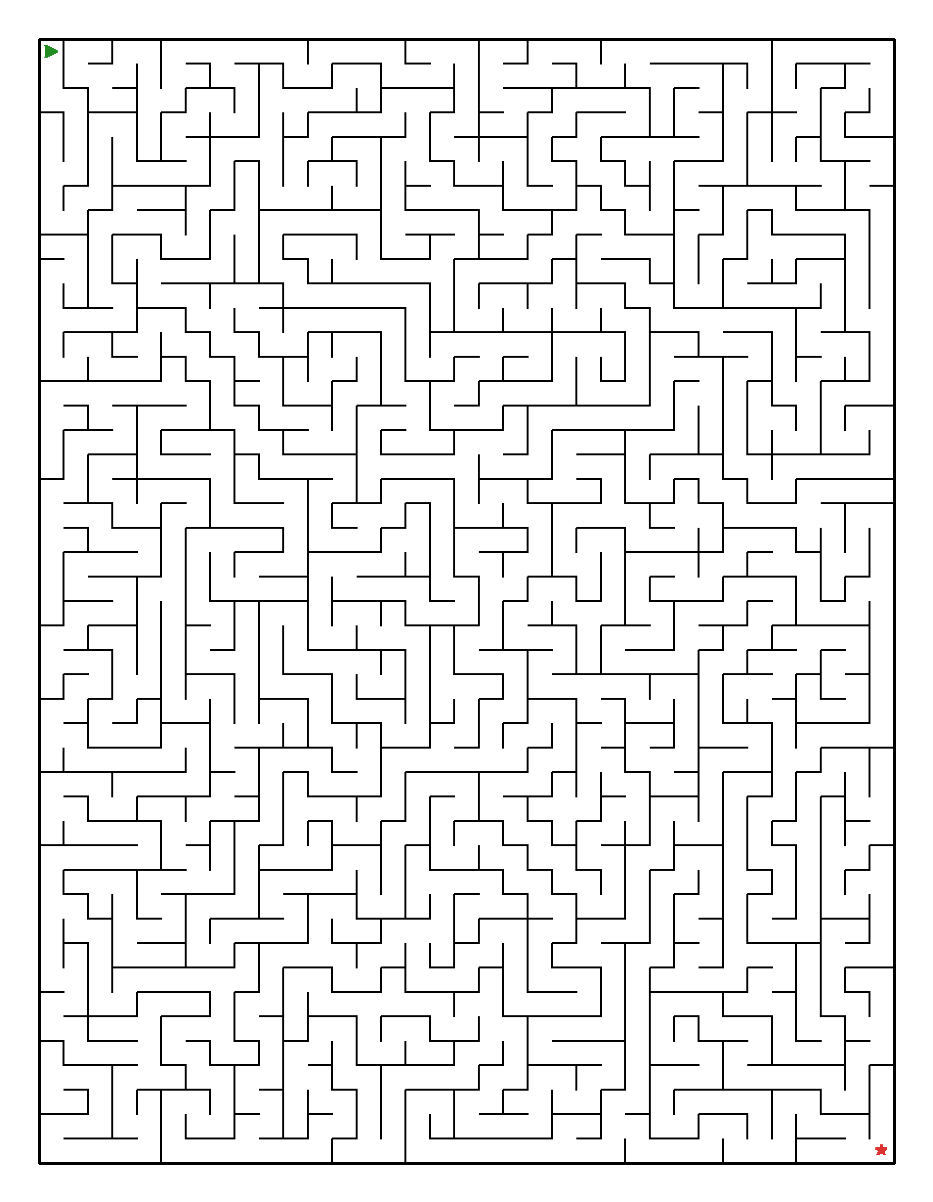 Labyrinth-Rätsel Labyrinth (leicht) für Erwachsene aus der Kategorie Labyrinth - kostenlos ausdrucken