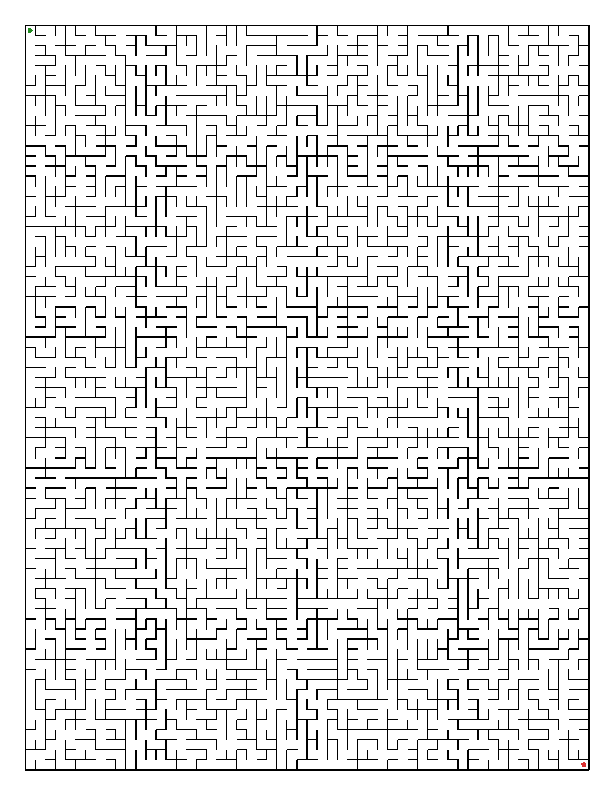 Labyrinth-Rätsel Labyrinth (schwer) für Erwachsene aus der Kategorie Labyrinth - kostenlos ausdrucken