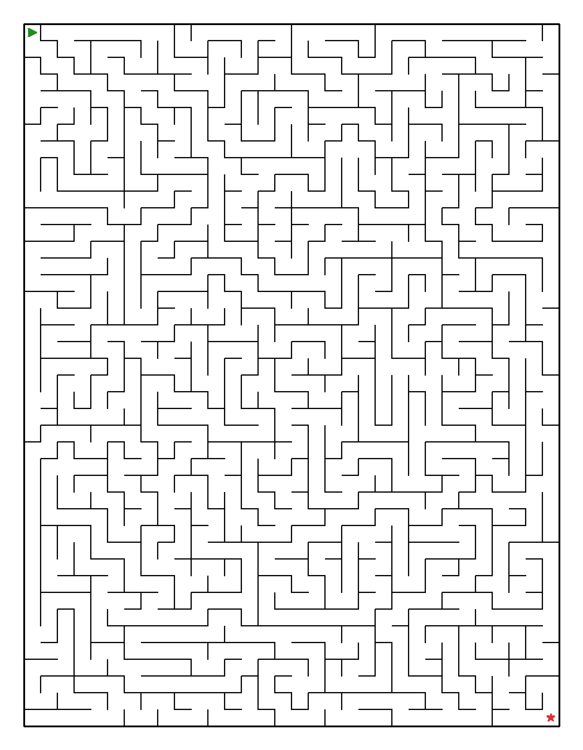 Labyrinth-Rätsel Labyrinth (leicht) für Erwachsene aus der Kategorie Labyrinth - kostenlos ausdrucken