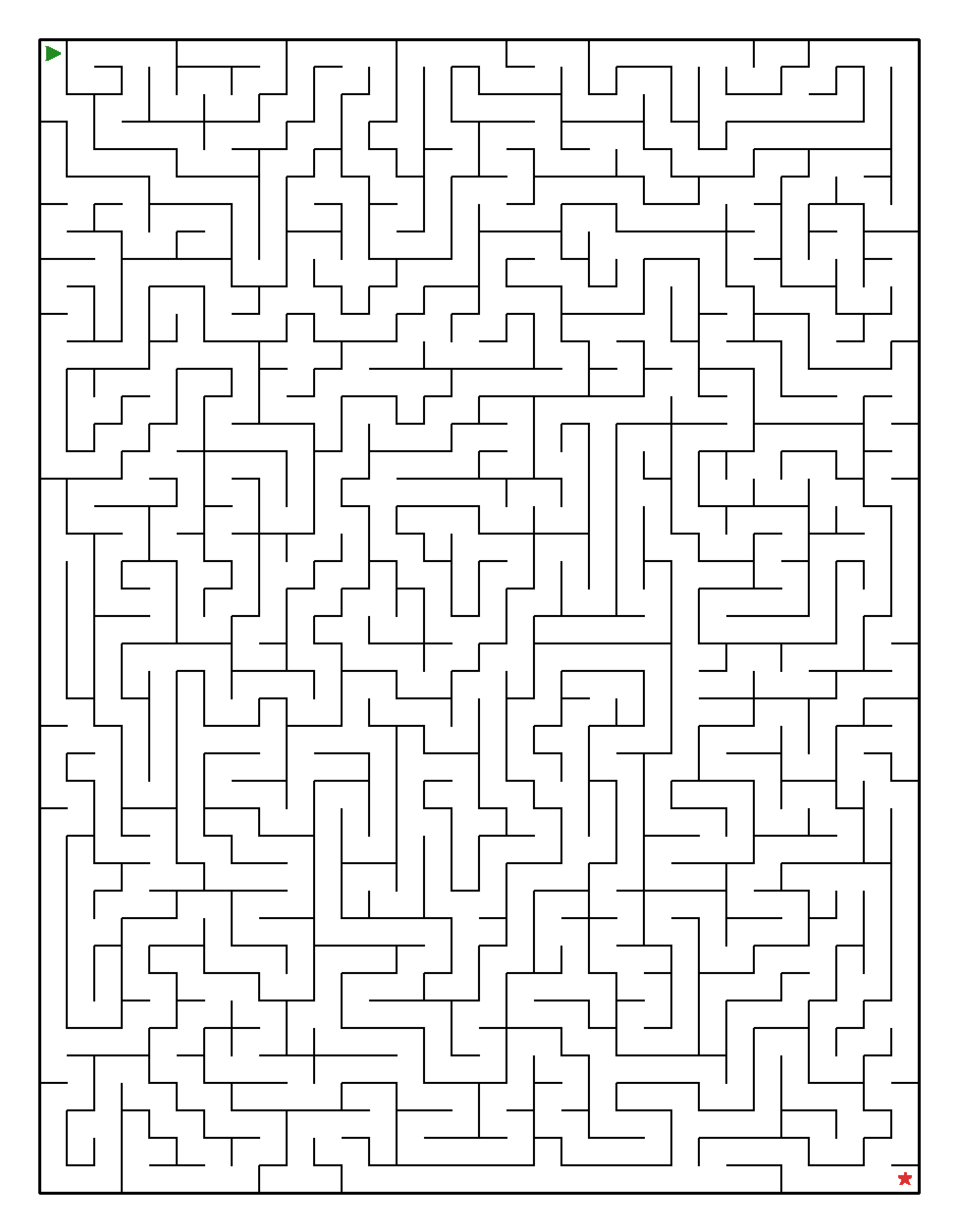 Labyrinth-Rätsel Labyrinth (leicht) für Erwachsene aus der Kategorie Labyrinth - kostenlos ausdrucken