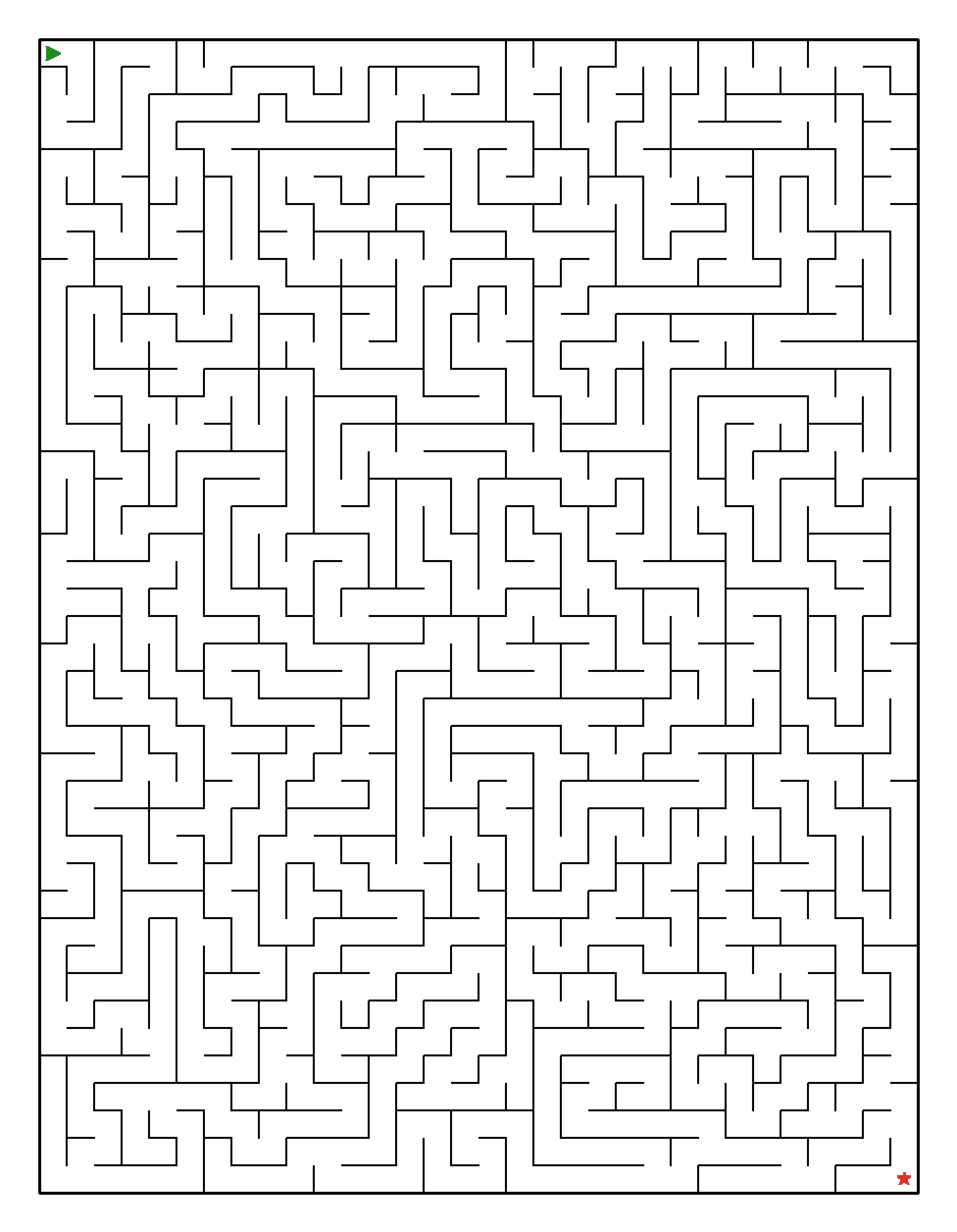 Labyrinth-Rätsel Labyrinth (leicht) für Erwachsene aus der Kategorie Labyrinth - kostenlos ausdrucken