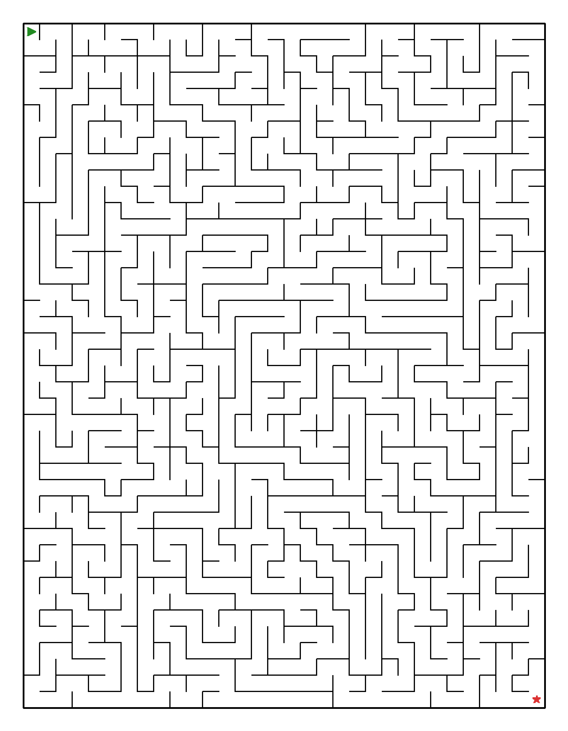 Labyrinth-Rätsel Labyrinth (leicht) für Erwachsene aus der Kategorie Labyrinth - kostenlos ausdrucken