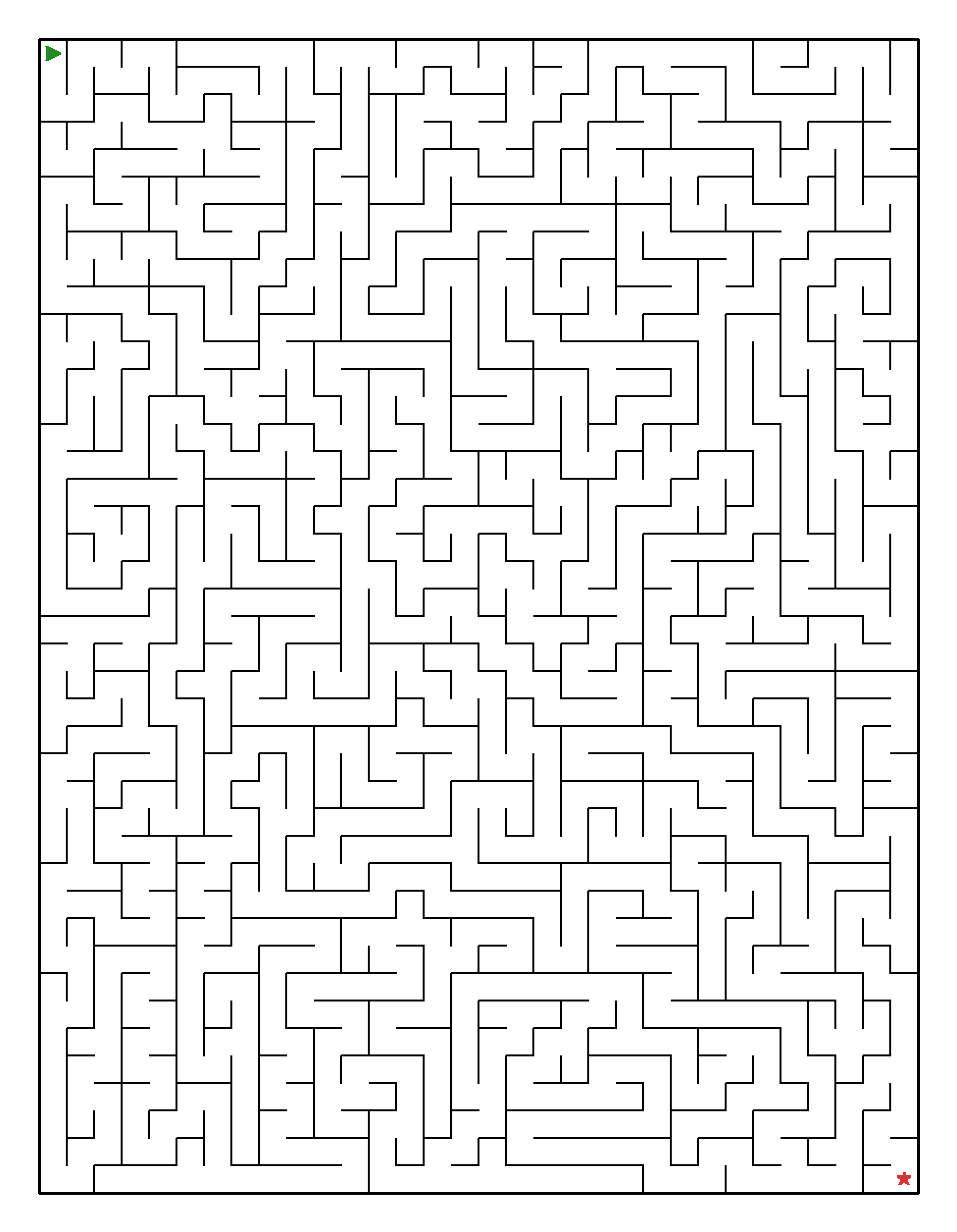 Labyrinth-Rätsel Labyrinth (leicht) für Erwachsene aus der Kategorie Labyrinth - kostenlos ausdrucken