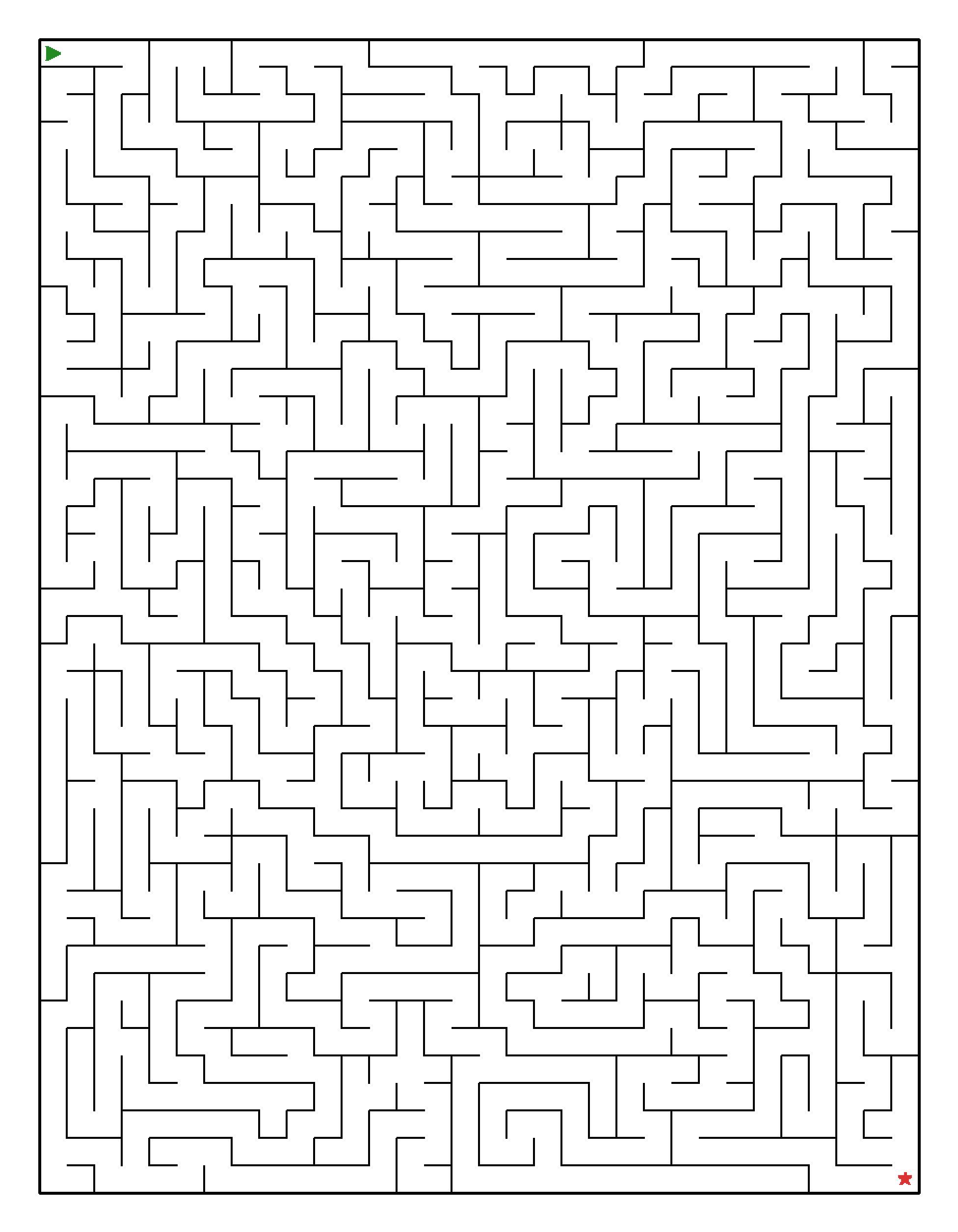 Labyrinth-Rätsel Labyrinth (leicht) für Erwachsene aus der Kategorie Labyrinth - kostenlos ausdrucken