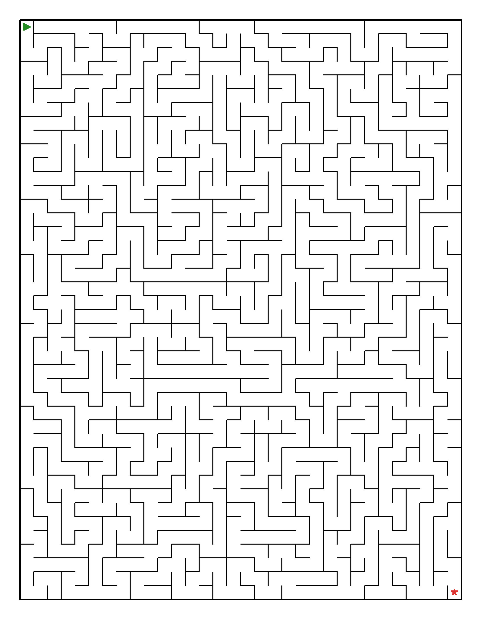 Labyrinth-Rätsel Labyrinth (leicht) für Erwachsene aus der Kategorie Labyrinth - kostenlos ausdrucken