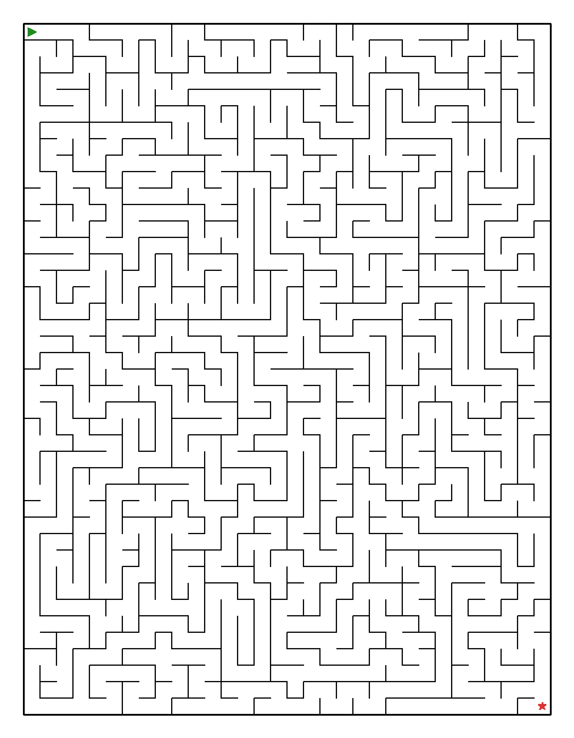 Labyrinth-Rätsel Labyrinth (leicht) für Erwachsene aus der Kategorie Labyrinth - kostenlos ausdrucken