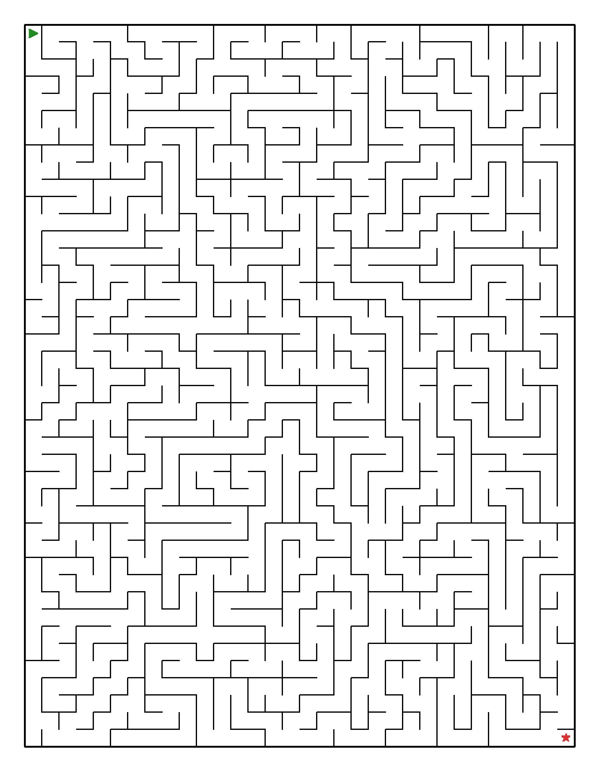 Labyrinth-Rätsel Labyrinth (leicht) für Erwachsene aus der Kategorie Labyrinth - kostenlos ausdrucken