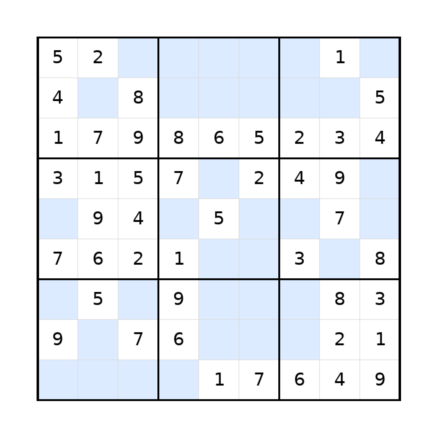 Sudoku-Rätsel Sudoku 9x9 (leicht) für Erwachsene aus der Kategorie Sudoku - kostenlos ausdrucken