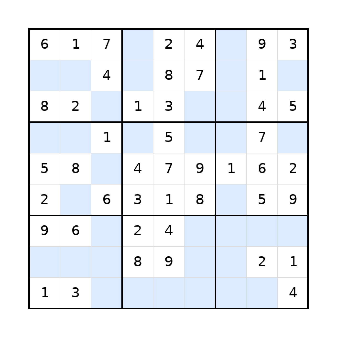 Sudoku-Rätsel Sudoku 9x9 (leicht) für Erwachsene aus der Kategorie Sudoku - kostenlos ausdrucken