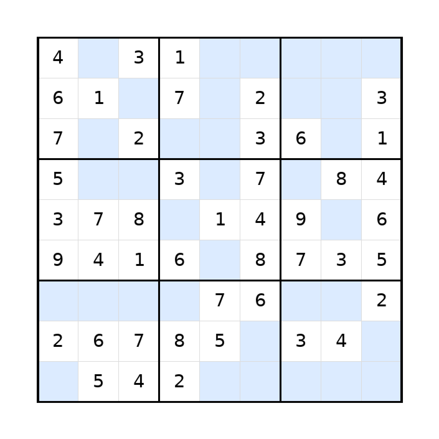 Sudoku-Rätsel Sudoku 9x9 (leicht) für Erwachsene aus der Kategorie Sudoku - kostenlos ausdrucken