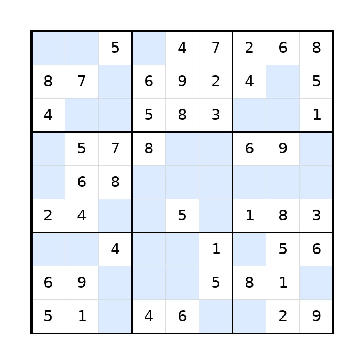 Sudoku-Rätsel Sudoku 9x9 (leicht) für Erwachsene aus der Kategorie Sudoku - kostenlos ausdrucken