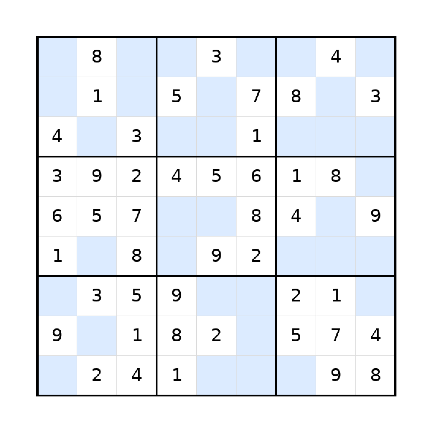 Sudoku-Rätsel Sudoku 9x9 (leicht) für Erwachsene aus der Kategorie Sudoku - kostenlos ausdrucken