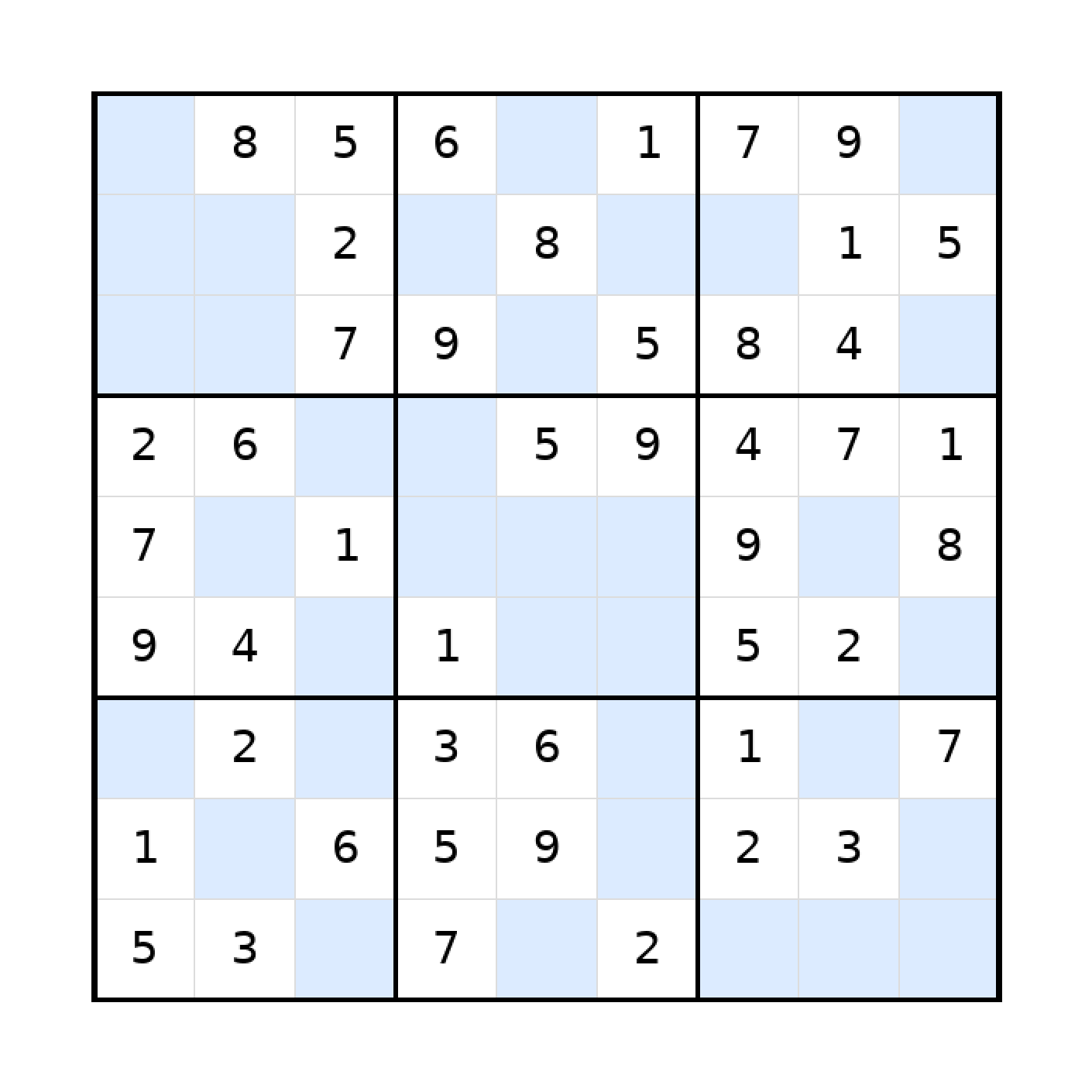 Sudoku-Rätsel Sudoku 9x9 (leicht) für Erwachsene aus der Kategorie Sudoku - kostenlos ausdrucken
