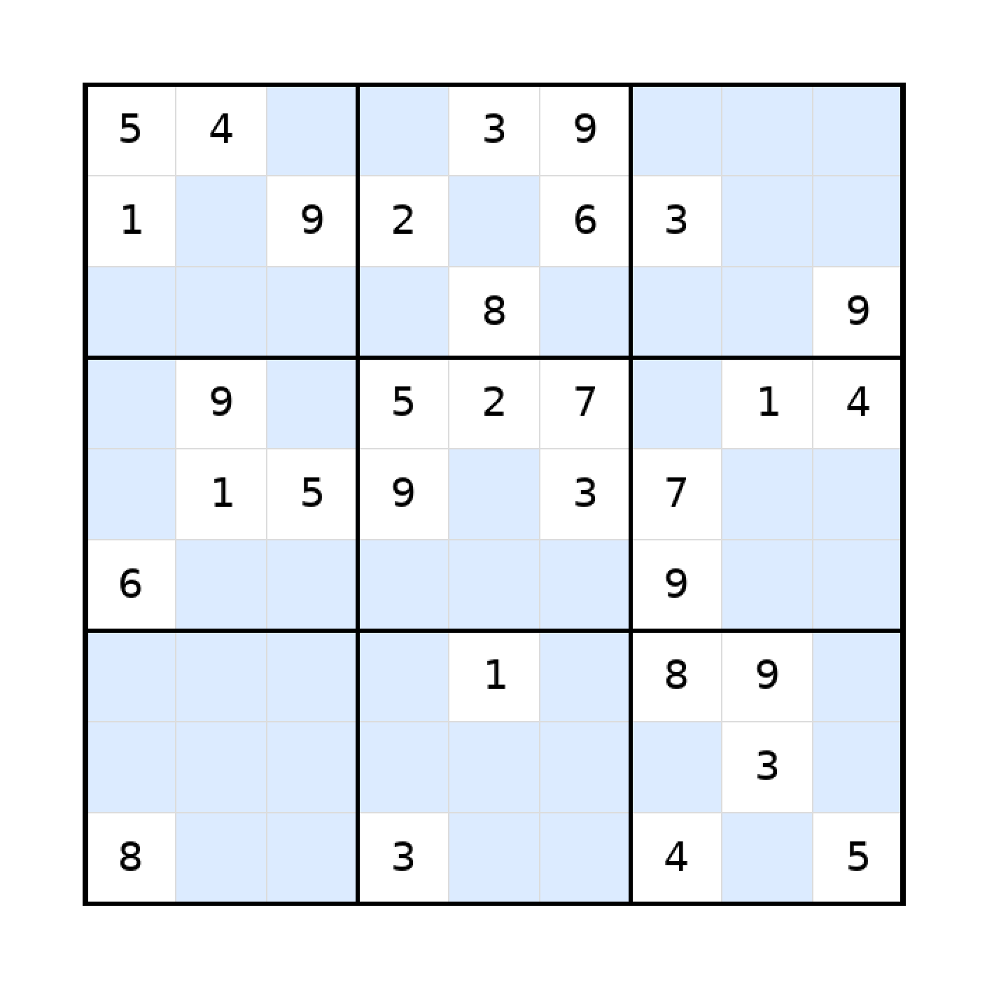 Sudoku-Rätsel Sudoku 9x9 (mittel) für Erwachsene aus der Kategorie Sudoku - kostenlos ausdrucken