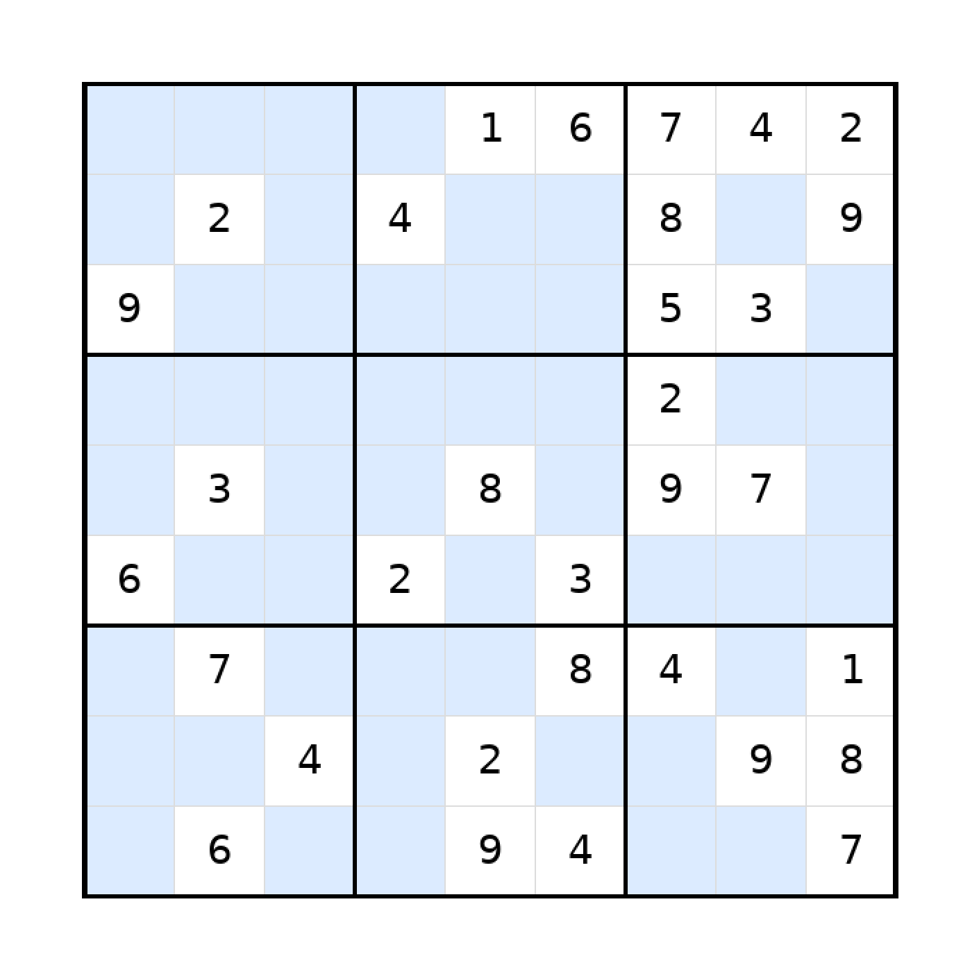 Sudoku-Rätsel Sudoku 9x9 (mittel) für Erwachsene aus der Kategorie Sudoku - kostenlos ausdrucken