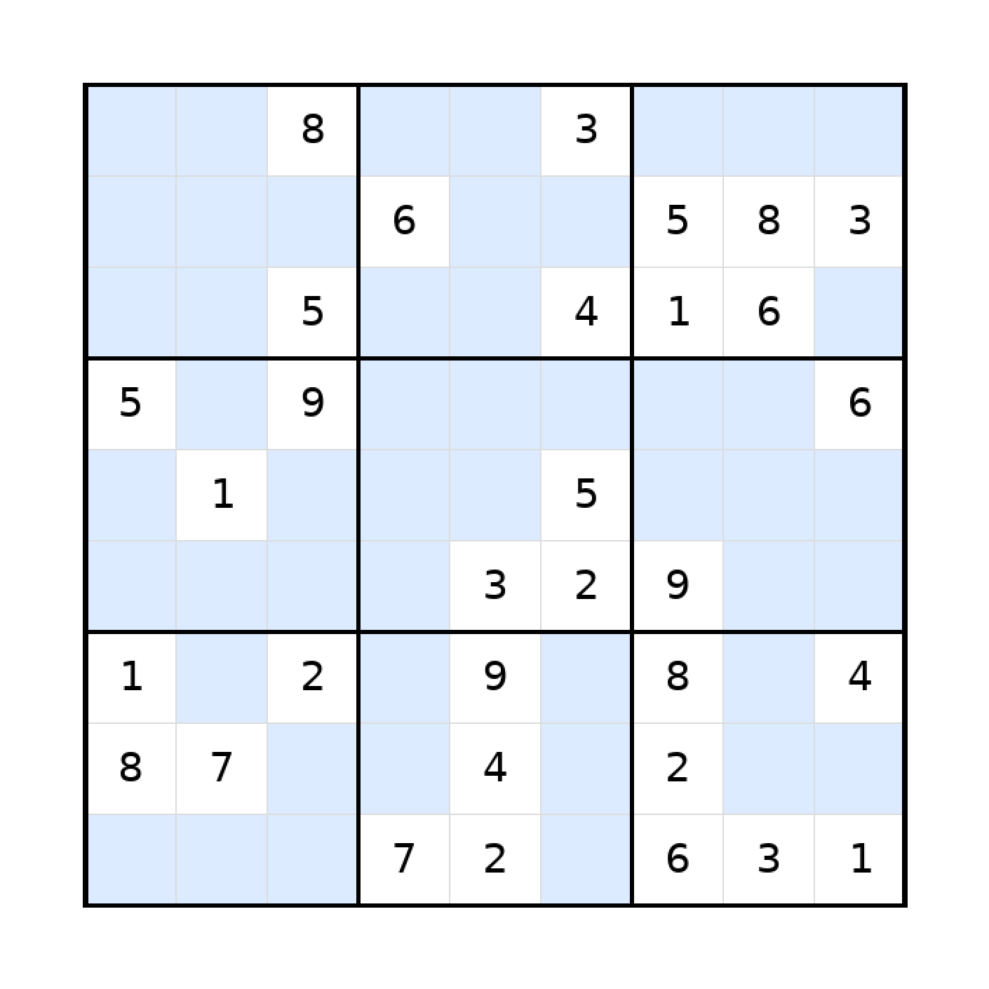 Sudoku-Rätsel Sudoku 9x9 (mittel) für Erwachsene aus der Kategorie Sudoku - kostenlos ausdrucken