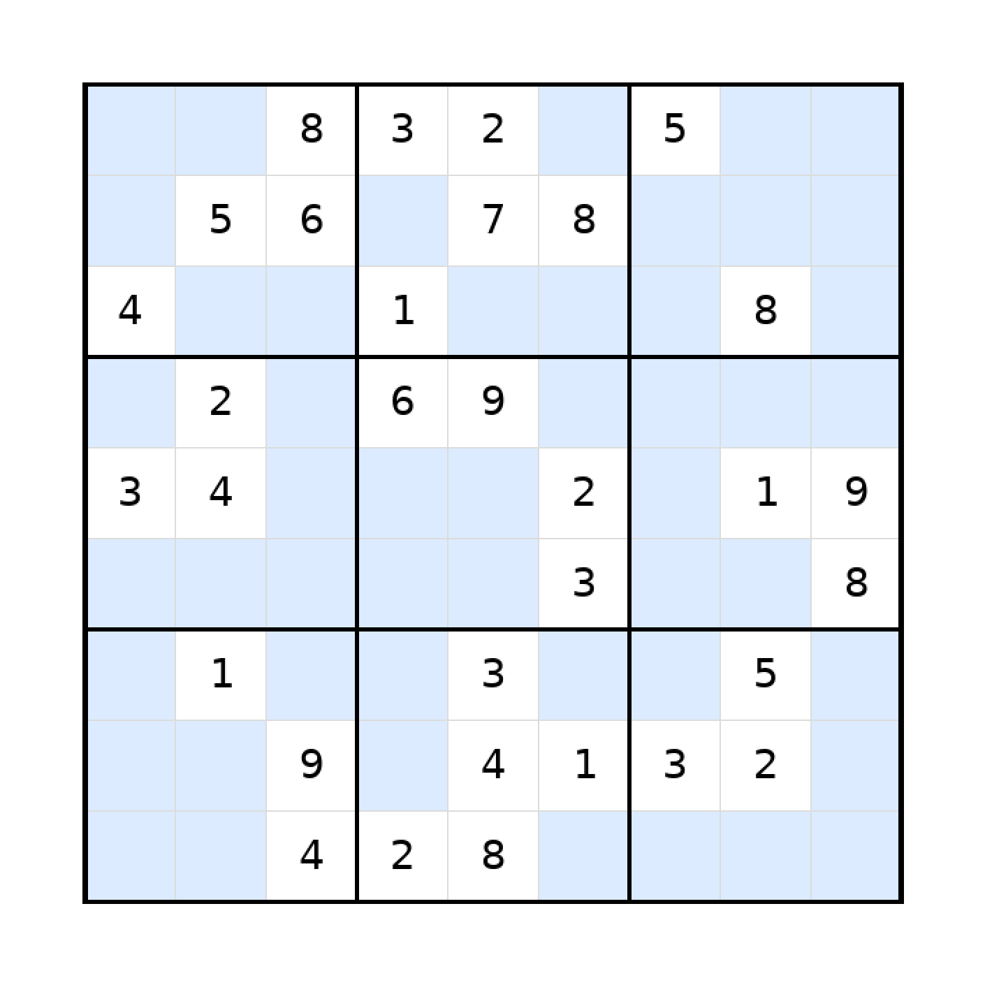 Sudoku-Rätsel Sudoku 9x9 (mittel) für Erwachsene aus der Kategorie Sudoku - kostenlos ausdrucken
