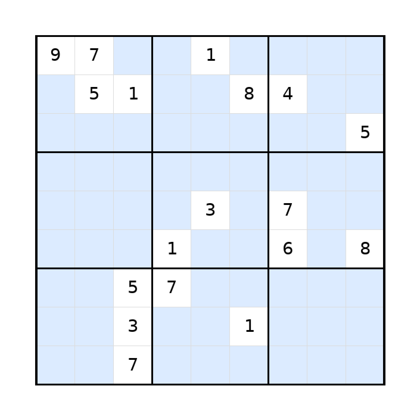 Sudoku-Rätsel Sudoku 9x9 (schwer) für Erwachsene aus der Kategorie Sudoku - kostenlos ausdrucken