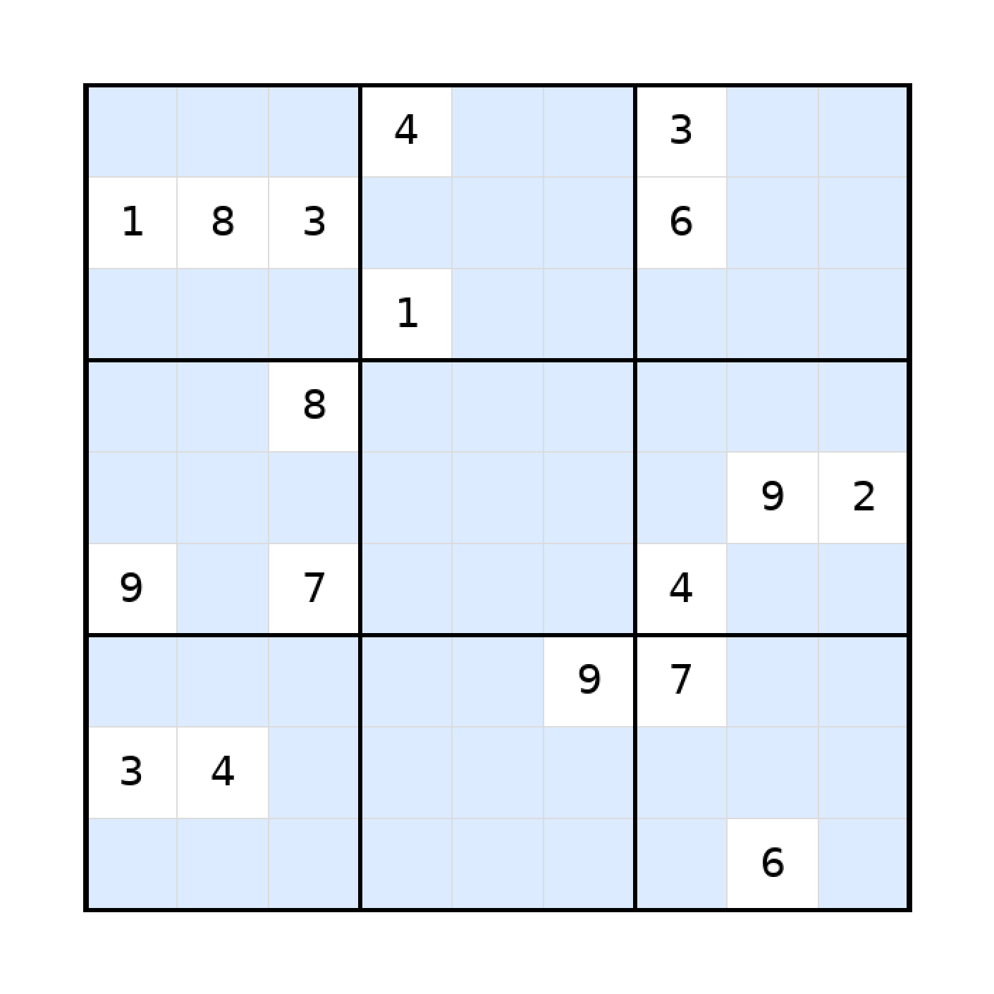 Sudoku-Rätsel Sudoku 9x9 (schwer) für Erwachsene aus der Kategorie Sudoku - kostenlos ausdrucken