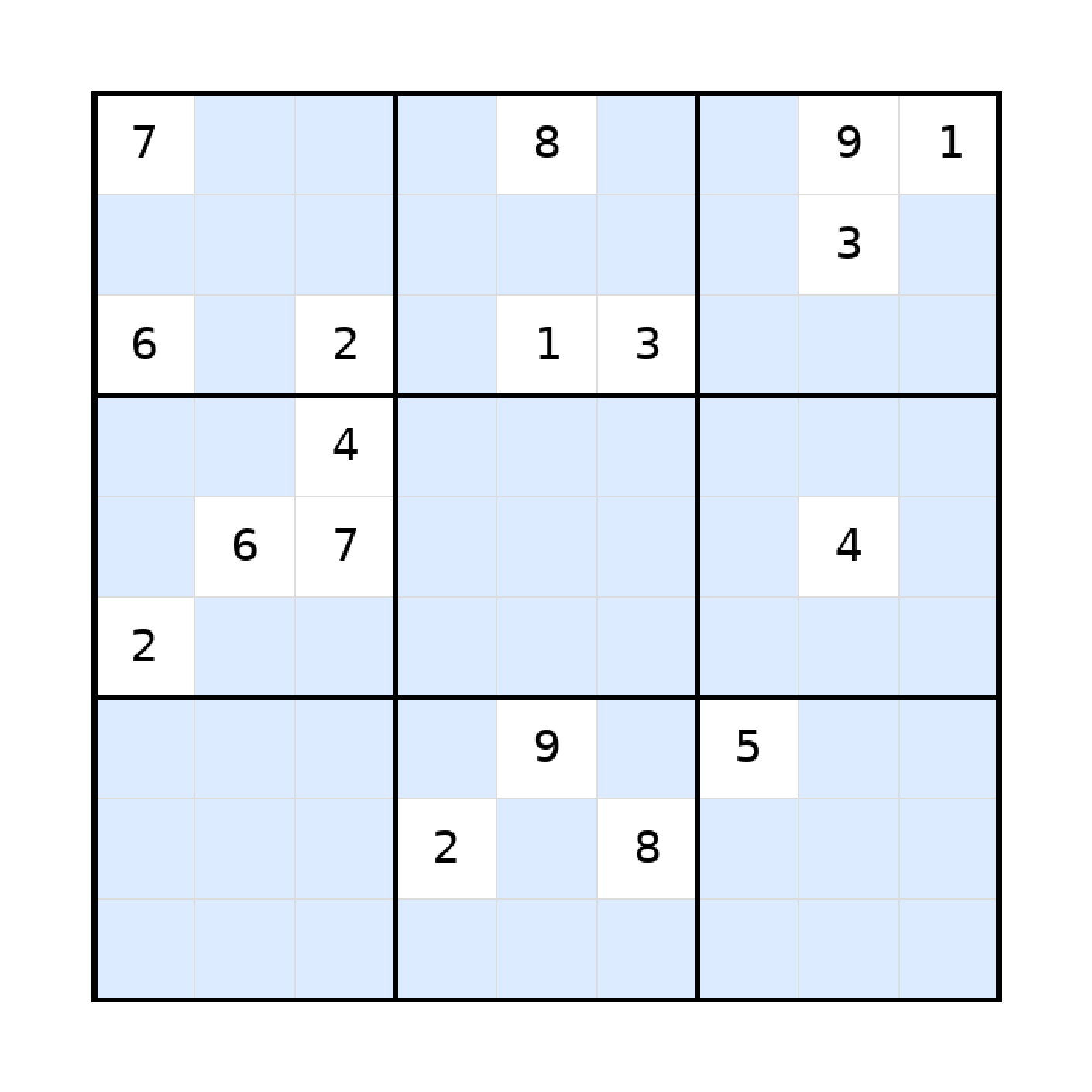 Sudoku-Rätsel Sudoku 9x9 (schwer) für Erwachsene aus der Kategorie Sudoku - kostenlos ausdrucken