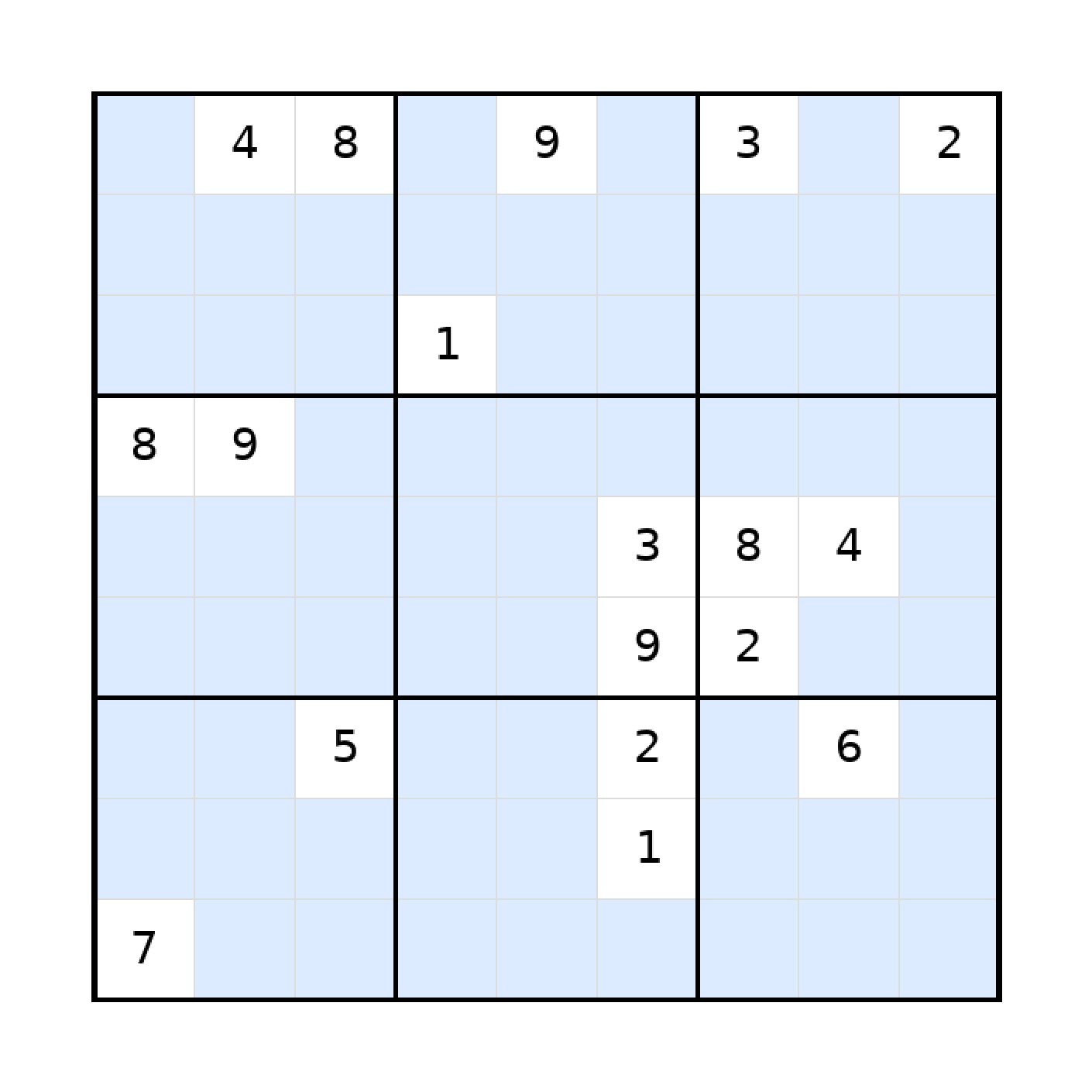 Sudoku-Rätsel Sudoku 9x9 (schwer) für Erwachsene aus der Kategorie Sudoku - kostenlos ausdrucken