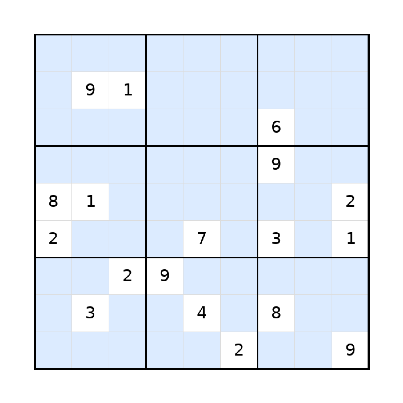 Sudoku-Rätsel Sudoku 9x9 (schwer) für Erwachsene aus der Kategorie Sudoku - kostenlos ausdrucken