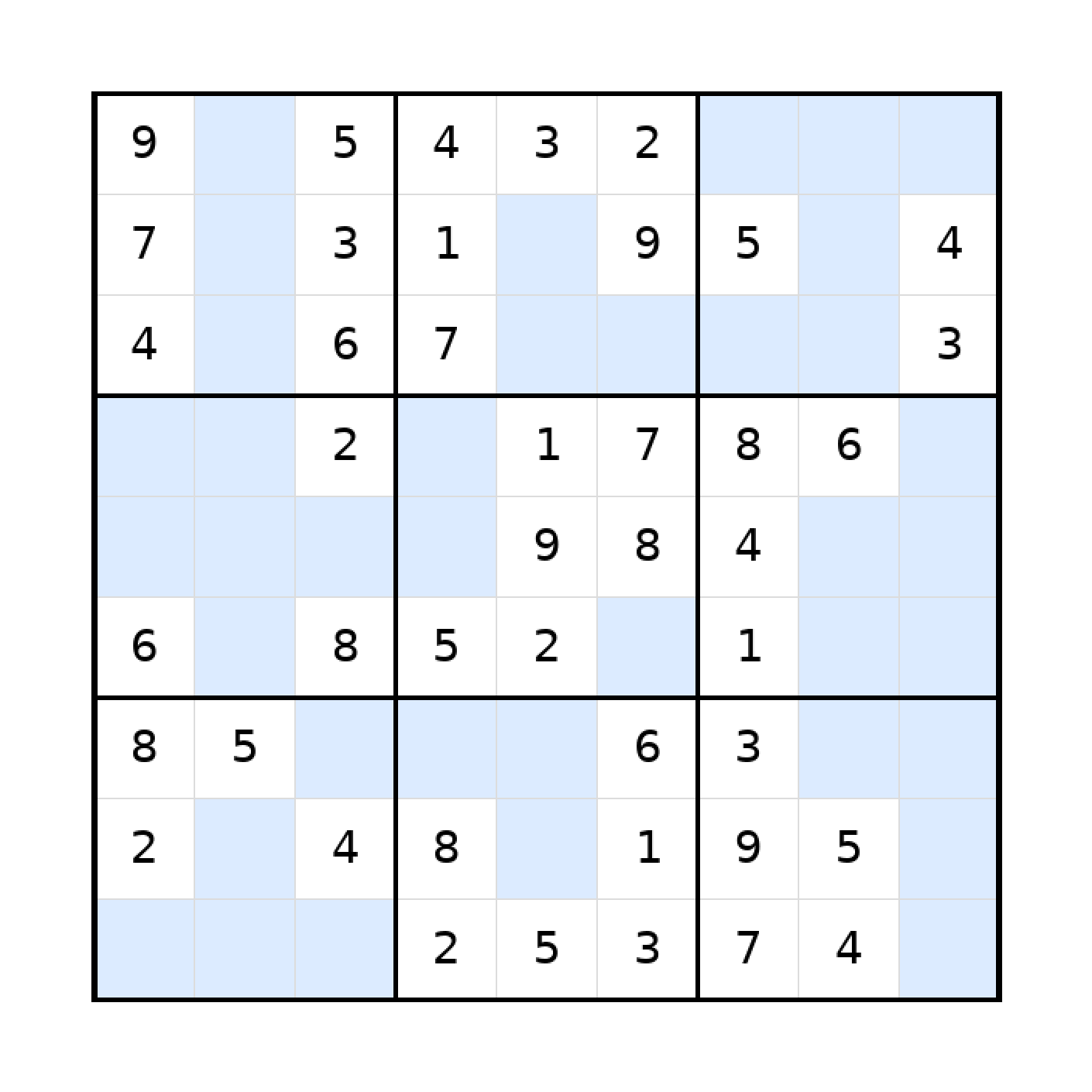 Sudoku-Rätsel Sudoku 9x9 (leicht) für Erwachsene aus der Kategorie Sudoku - kostenlos ausdrucken