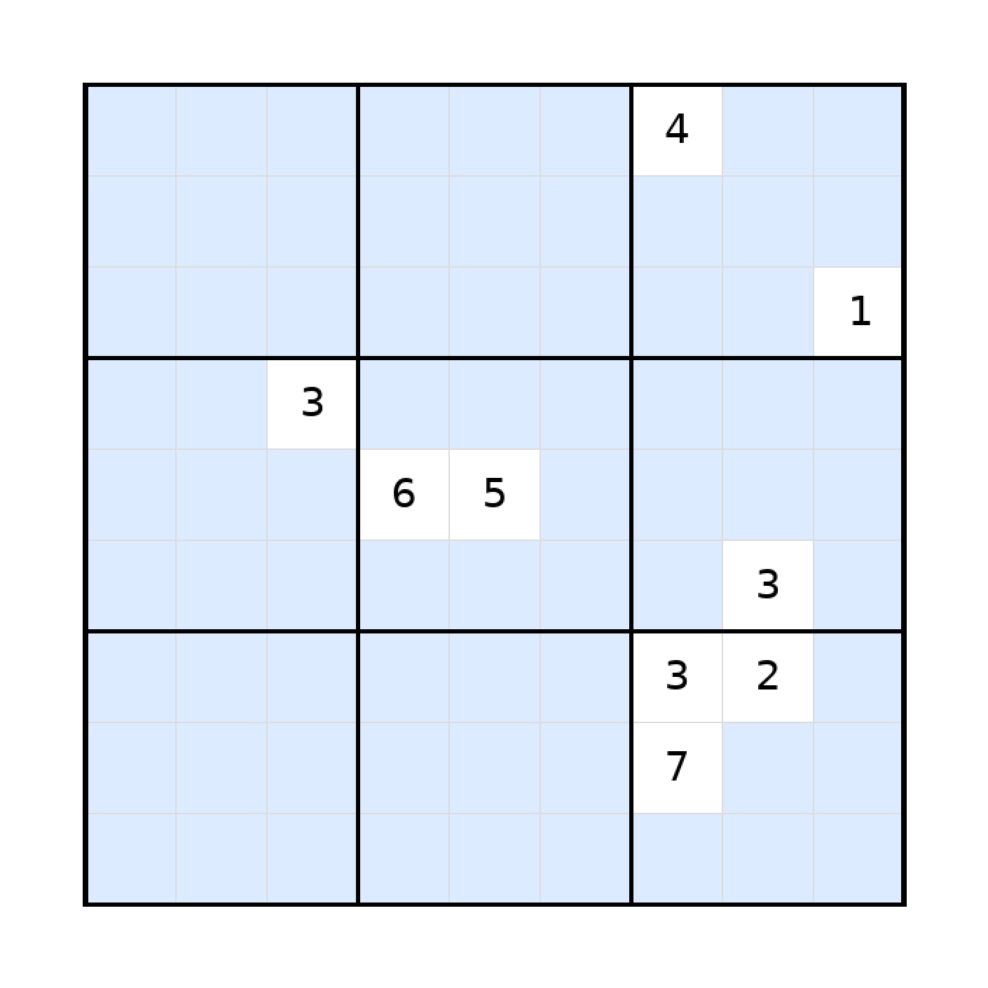 Sudoku-Rätsel Sudoku 9x9 (schwer) für Erwachsene aus der Kategorie Sudoku - kostenlos ausdrucken