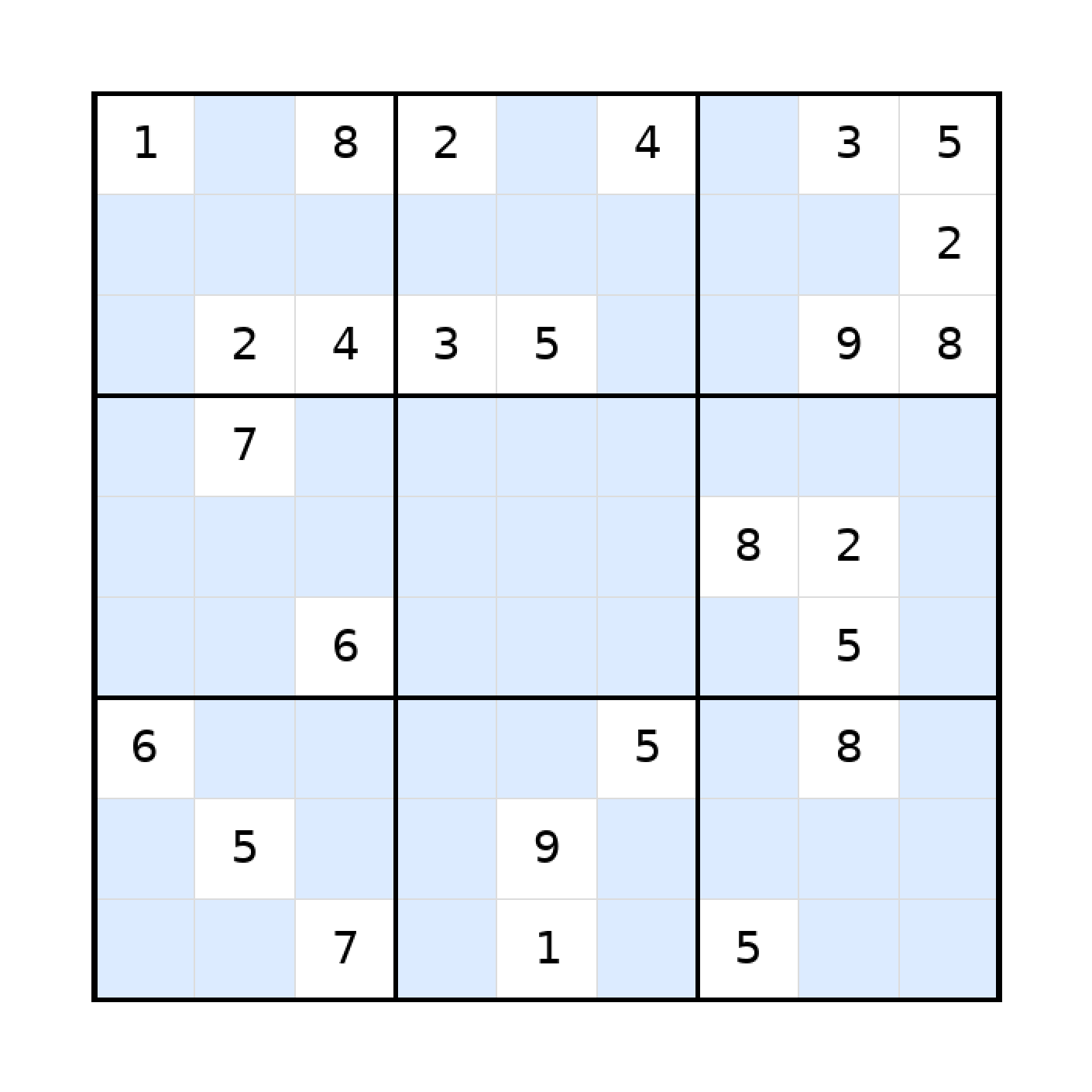 Sudoku-Rätsel Sudoku 9x9 (mittel) für Erwachsene aus der Kategorie Sudoku - kostenlos ausdrucken