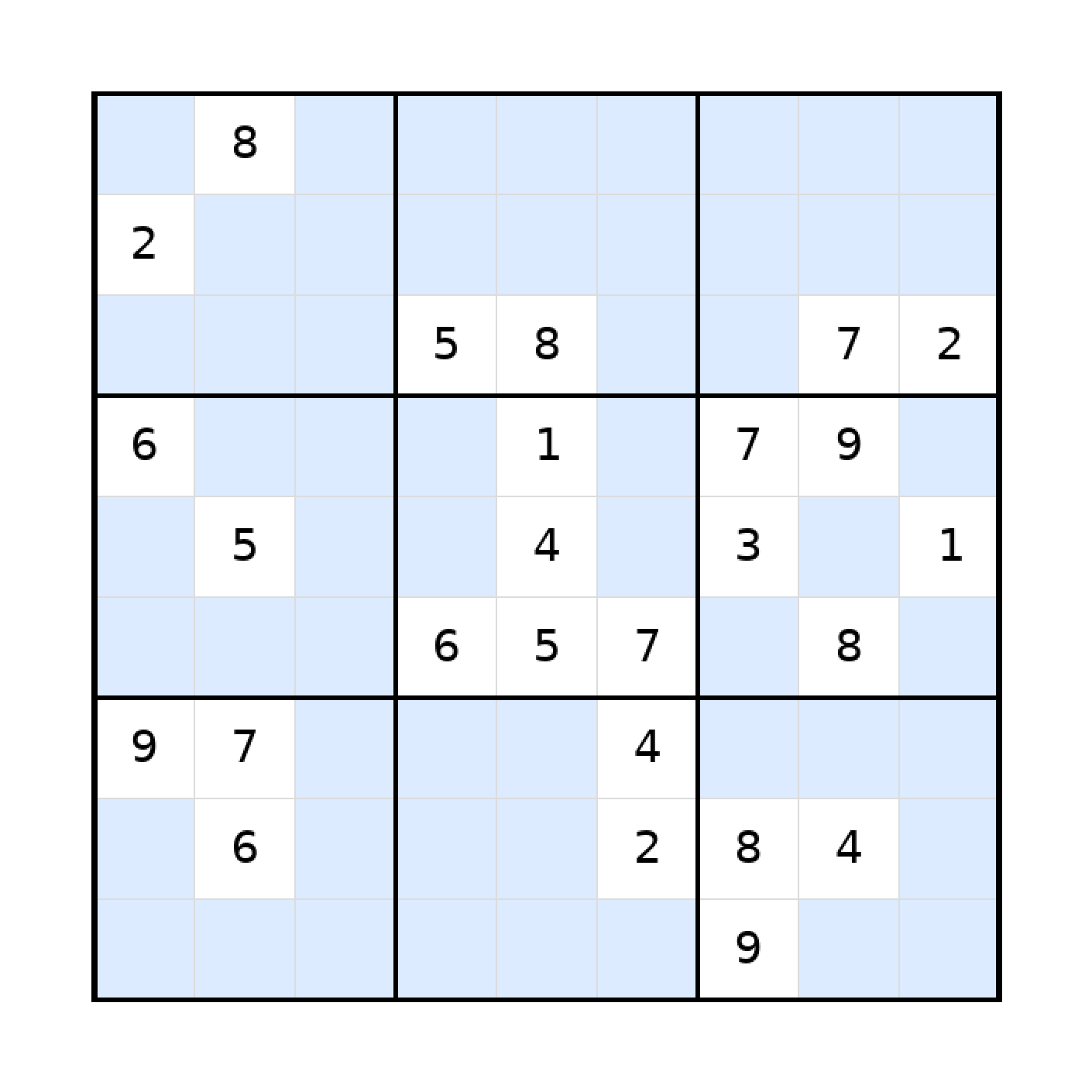Sudoku-Rätsel Sudoku 9x9 (mittel) für Erwachsene aus der Kategorie Sudoku - kostenlos ausdrucken