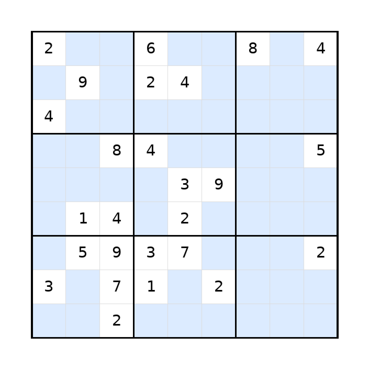 Sudoku-Rätsel Sudoku 9x9 (mittel) für Erwachsene aus der Kategorie Sudoku - kostenlos ausdrucken