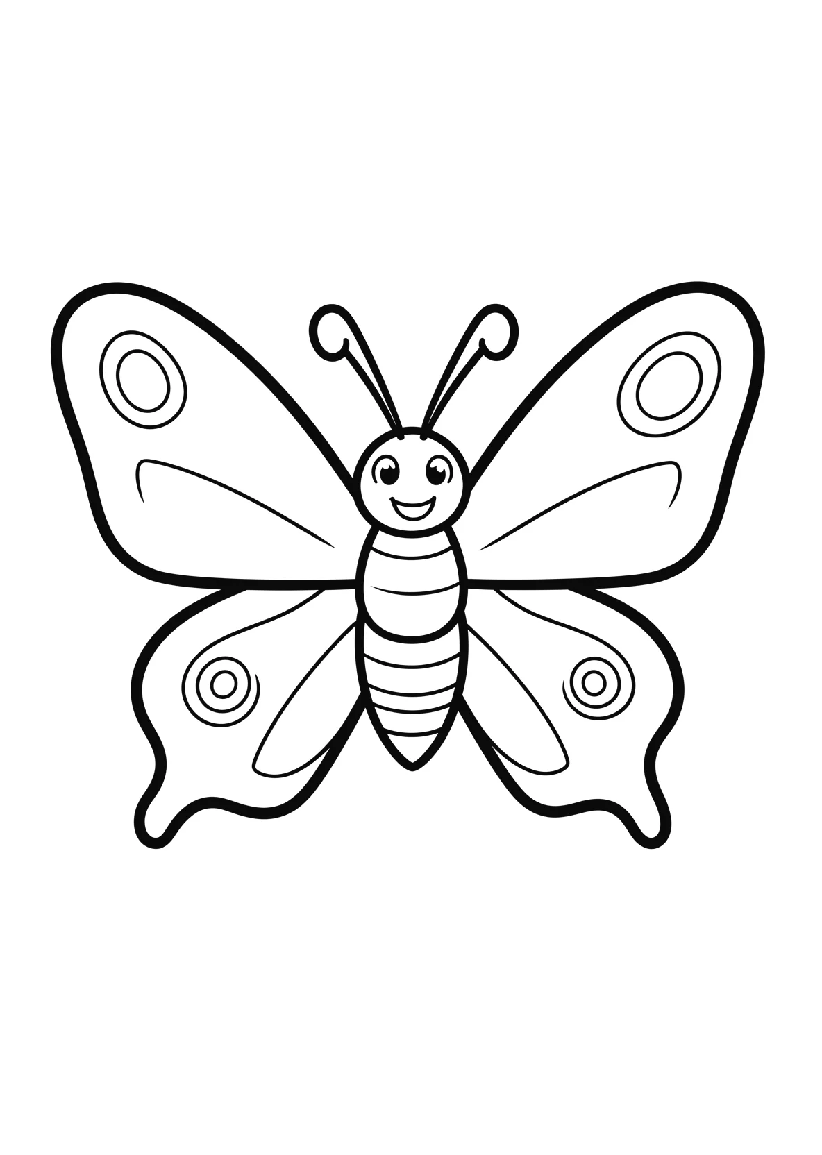 Ausmalbild Schmetterling - Ausmalbild aus der Kategorie Tiere - kostenlos ausdrucken