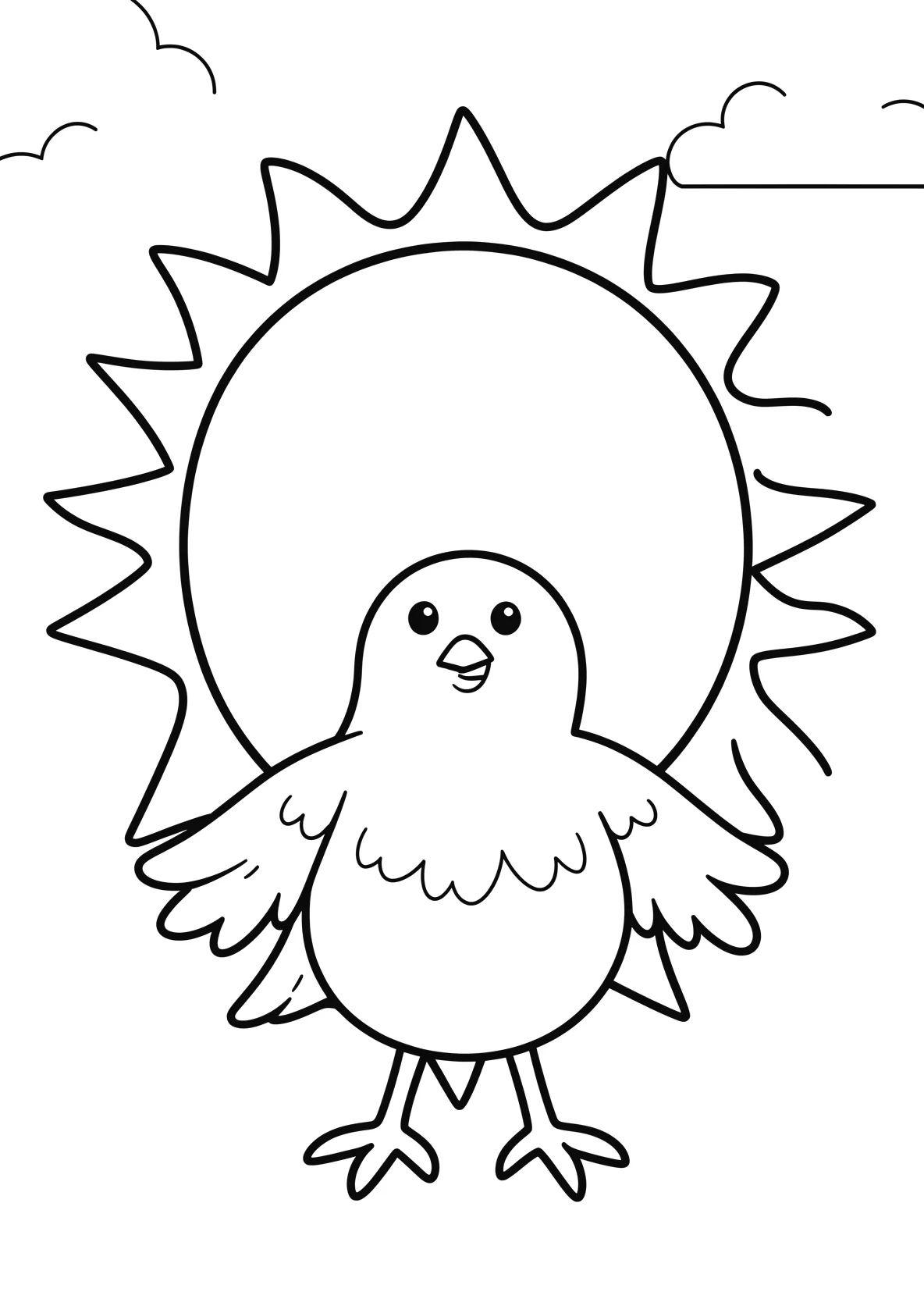 Ausmalbild Bitte eine sonne sehr groß - Ausmalbild aus der Kategorie Tiere - kostenlos ausdrucken