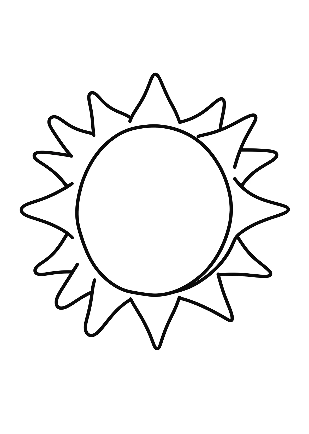 Ausmalbild Bitte eine sonne sehr groß - Ausmalbild aus der Kategorie Natur - kostenlos ausdrucken