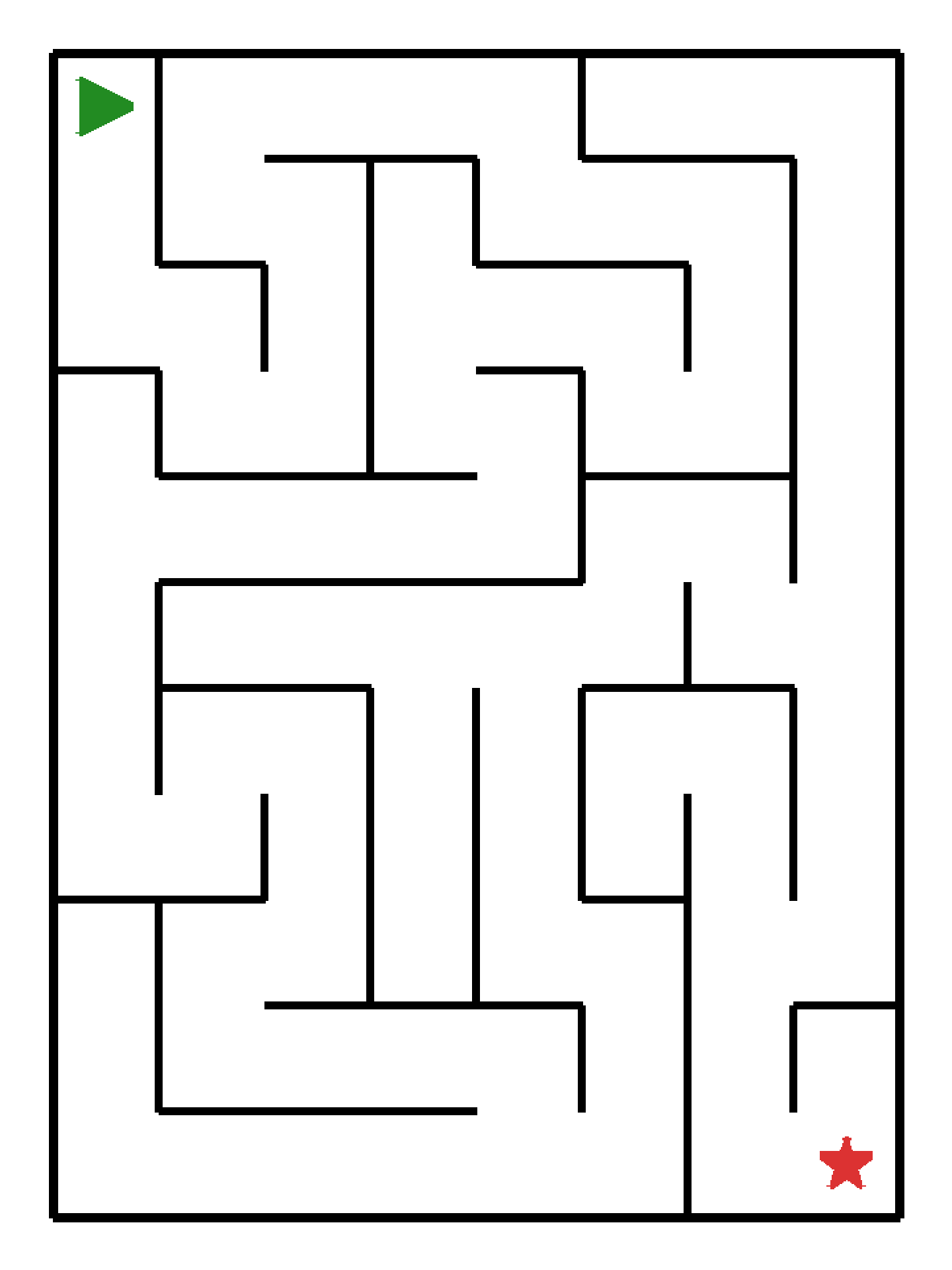 Labyrinth-Rätsel Labyrinth (leicht) für Kindergarten aus der Kategorie Labyrinth - kostenlos ausdrucken